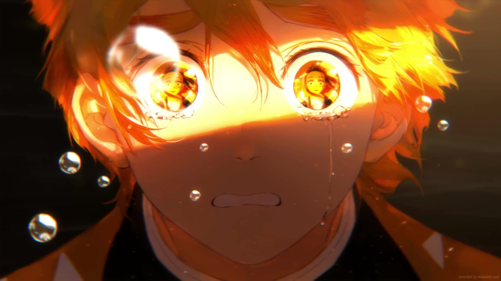 1920x1080 Zenitsu Crying Kimetsu No Yaiba Live Wallpaper