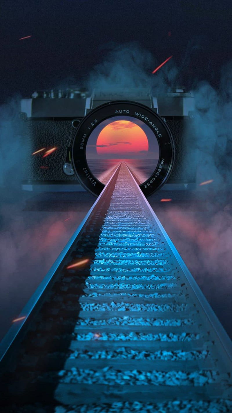 800x1422 Canon camera Way, abstract, graph, train, HD phone wallpaper
