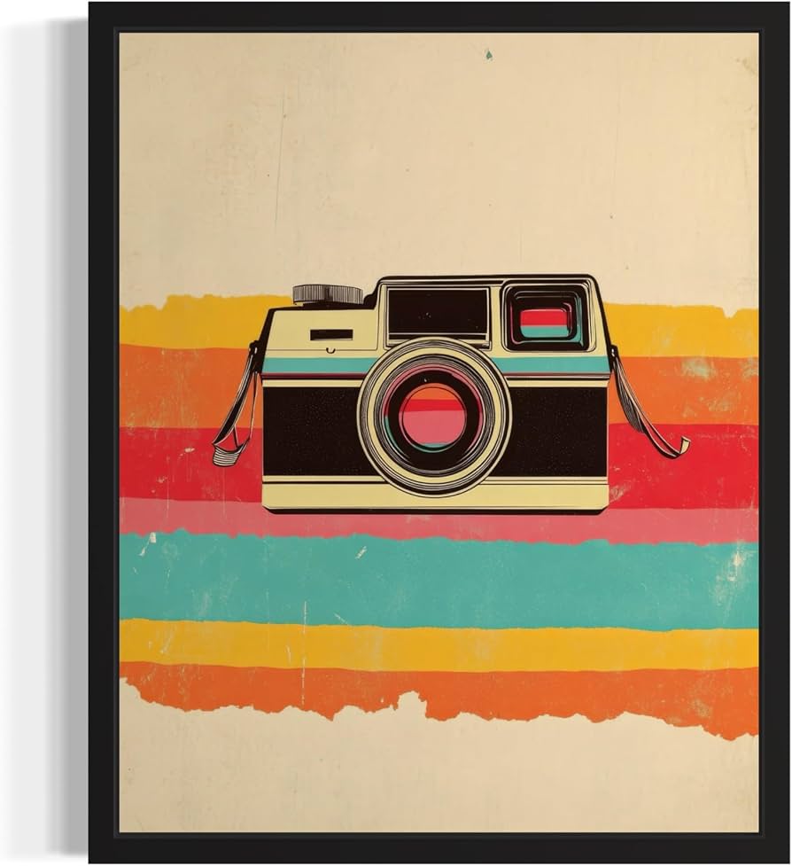 894x977 Polaroid Camera Pop Unframed Art Print Poster, Vintage Retro Wall Art Decor Paintings Classic Artwork for Bedroom Living Room Decorations. Gallery 14B (Polaroid Camera, 14L x 11W, Unframed): Posters & Prints