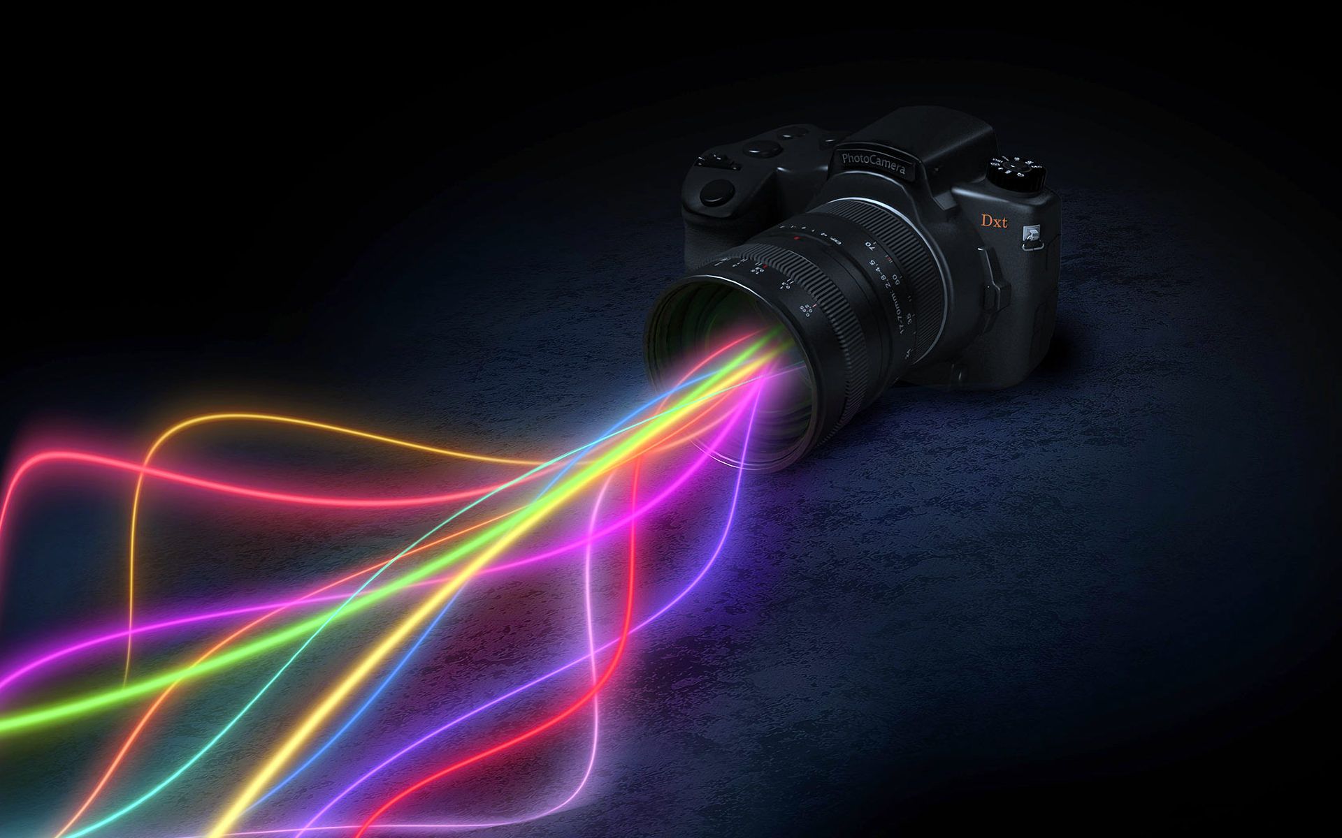 1920x1200 HD Wallpaper: Captivating Camera and Colorful Light Trailsx1200