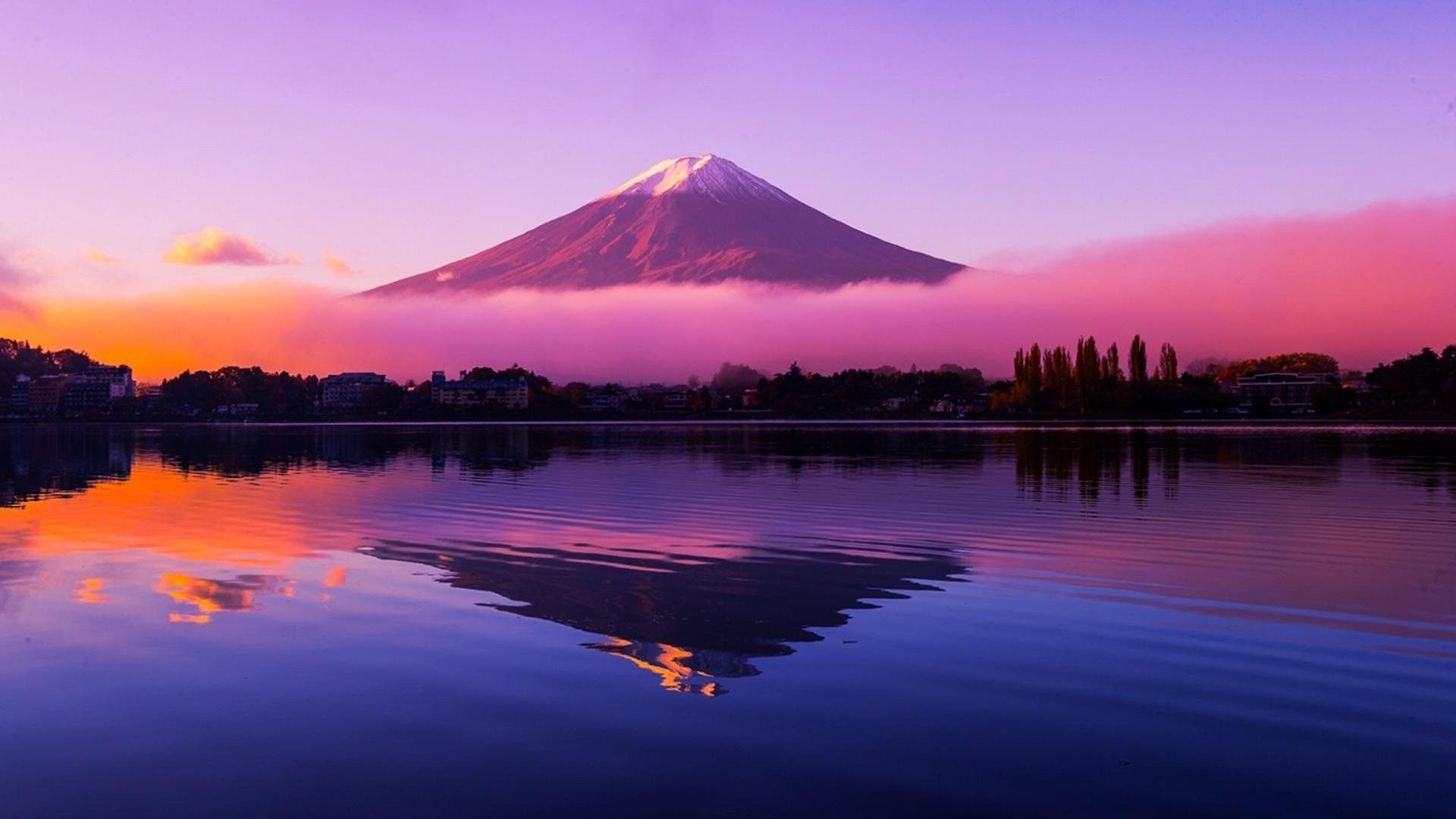 1920x1080 Mount Fuji Lake Kawaguchiko Japan High Definition Wallpaper 116044