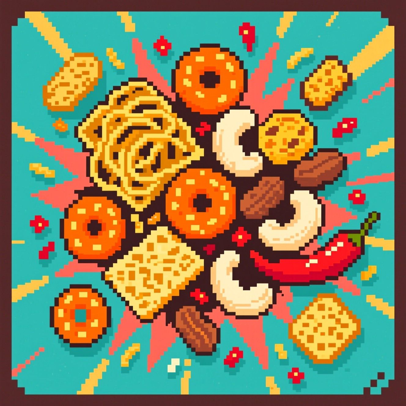 1328x1328 Download Decorative Tiffin Layers Image, Pixel, Isometric