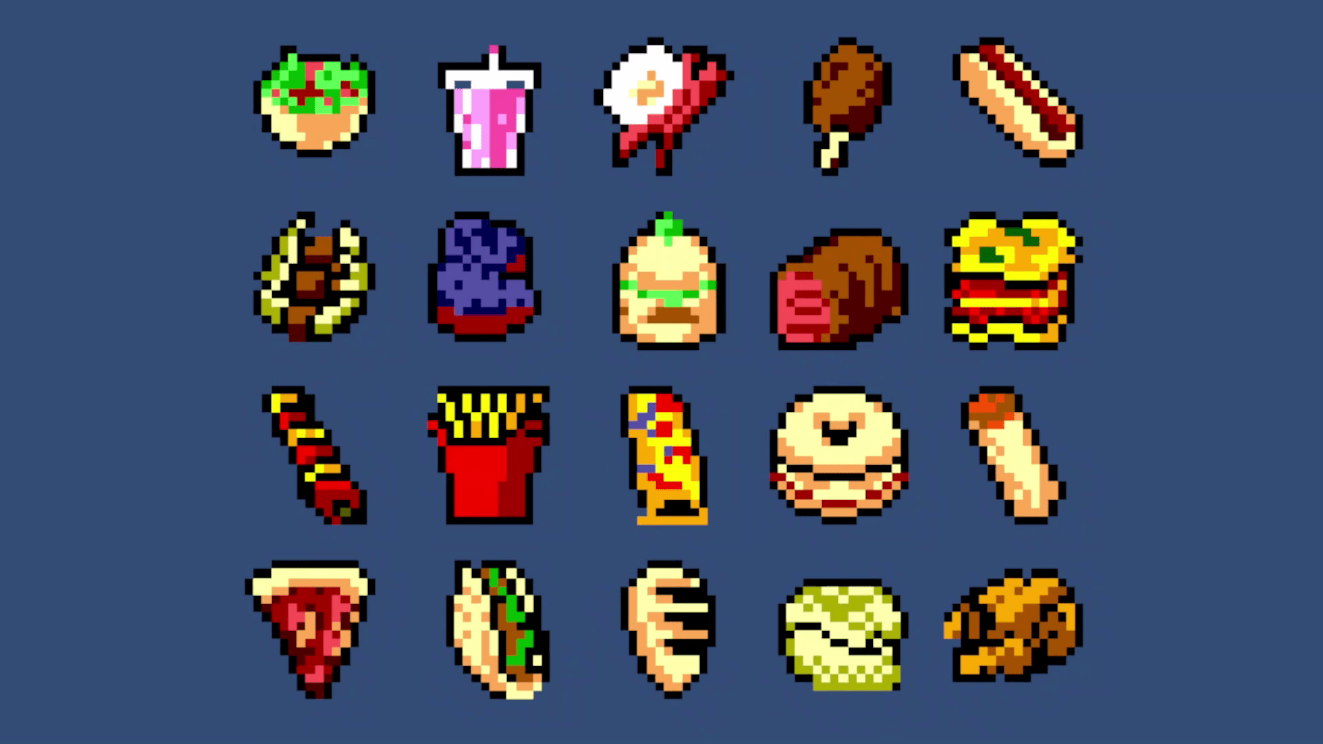1920x1080 PIXEL ART FAST FOOD COLLECTIOND Environments. Unity Asset Store