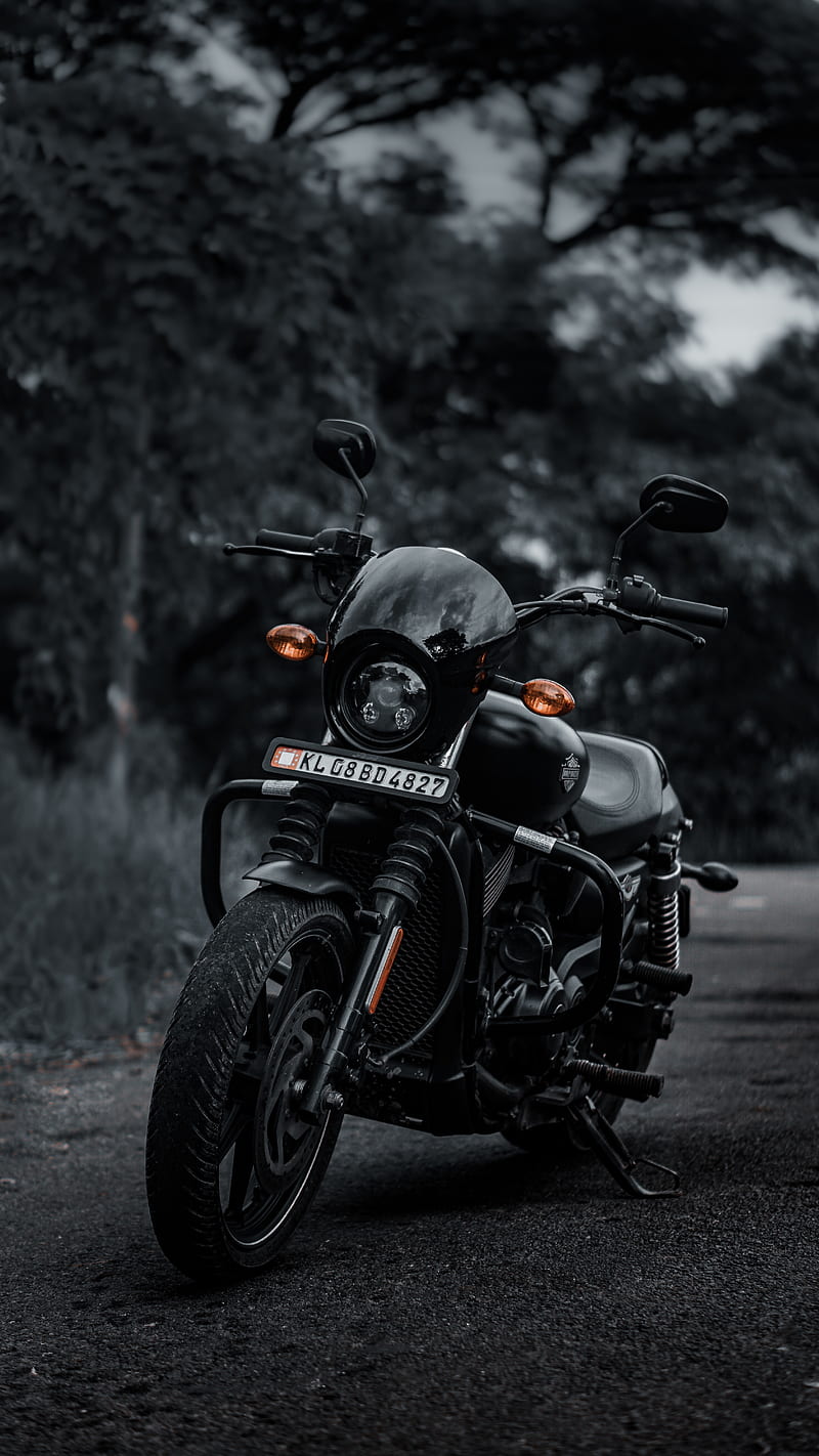 800x1422 Motorcycle, front view, bike, bw, headlight, HD phone wallpaper