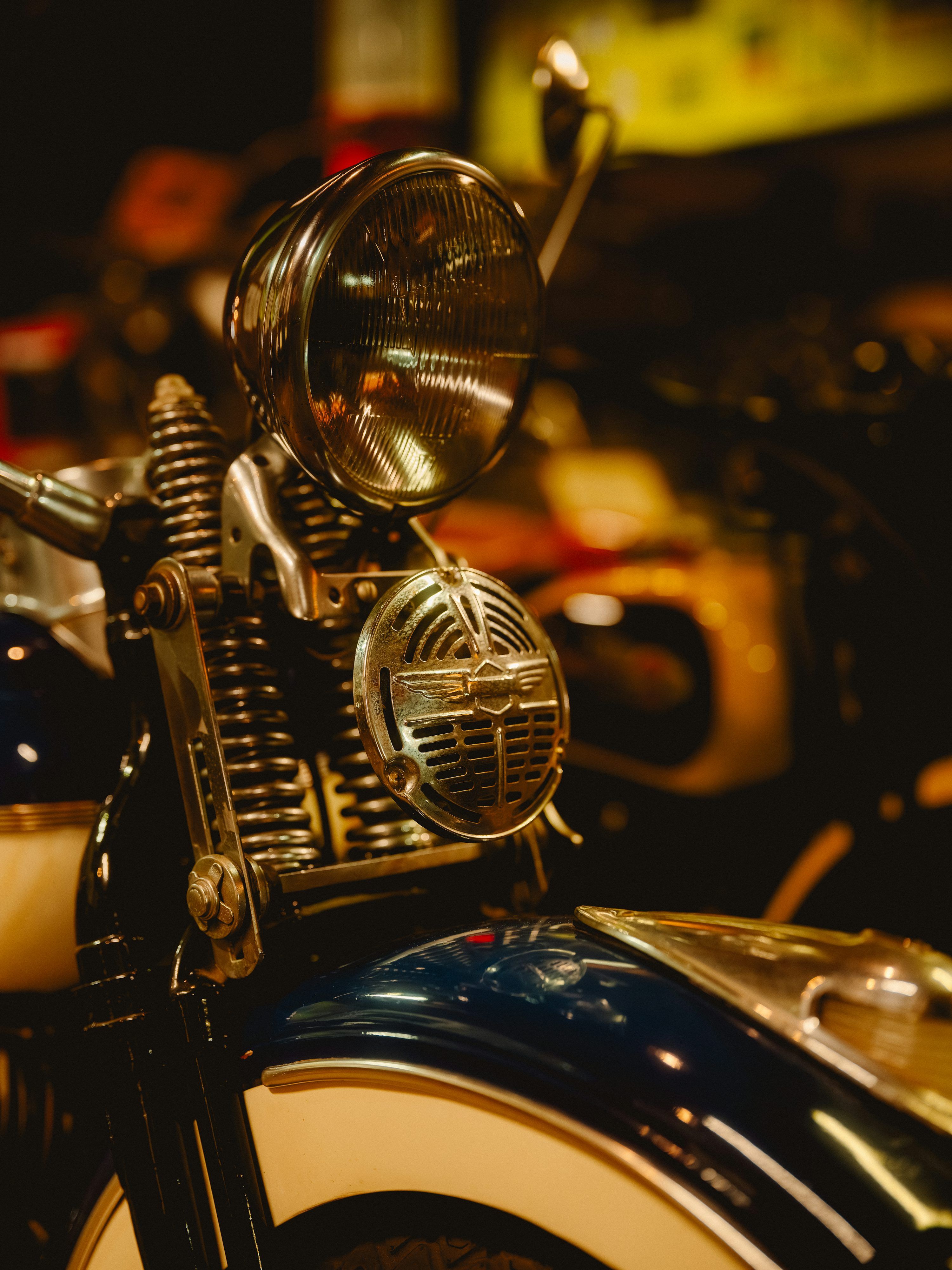3000x4000 Close Up Of A Vintage Motorcycle Headlight And Handlebars
