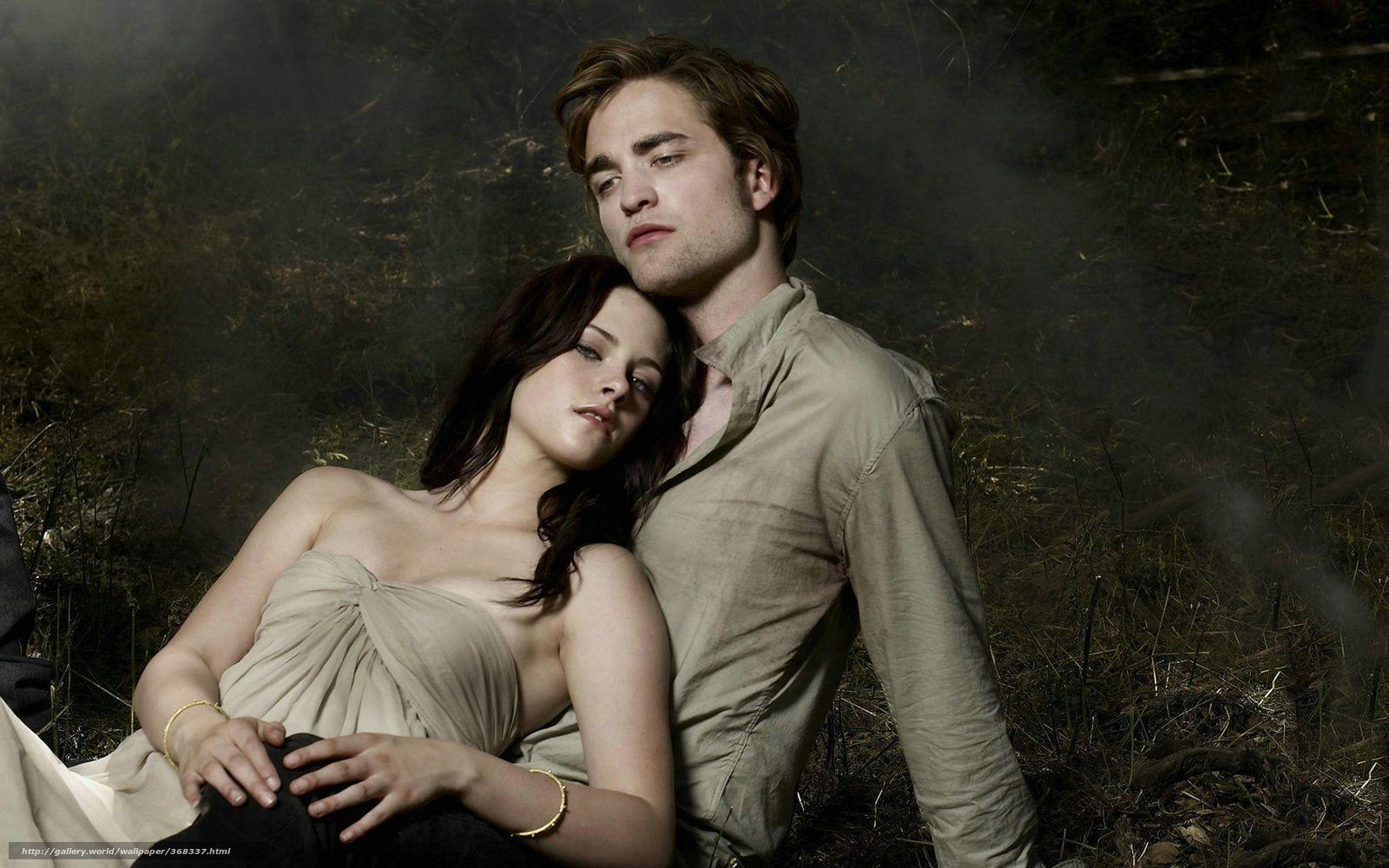 1600x1000 Wallpaper twilight, forest, Edward and Bella, love, pair, relations on your desktop