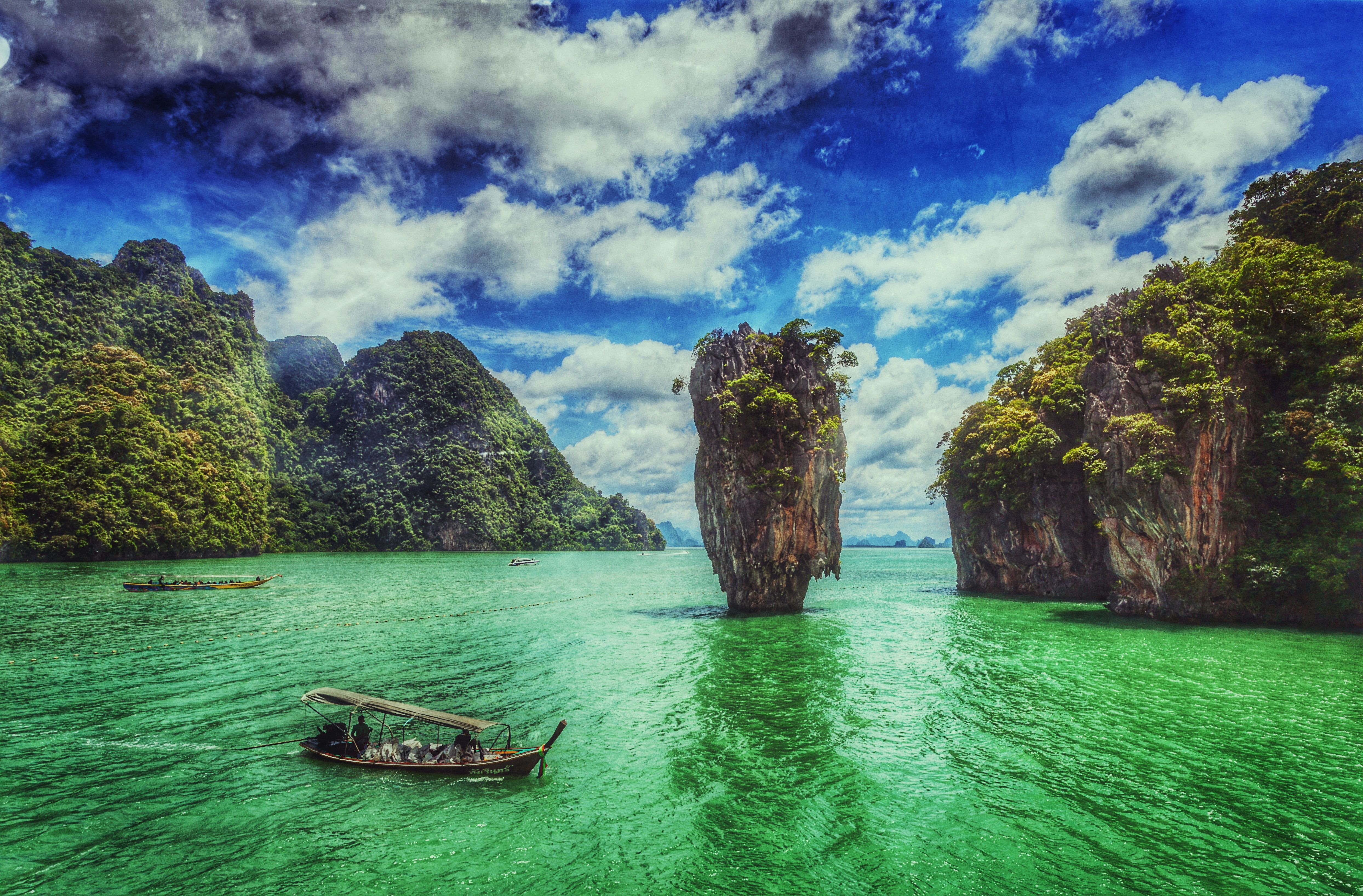 4976x3271 landscape, Water, Island, Ko Tapu, Thailand Wallpaper HD / Desktop and Mobile Background