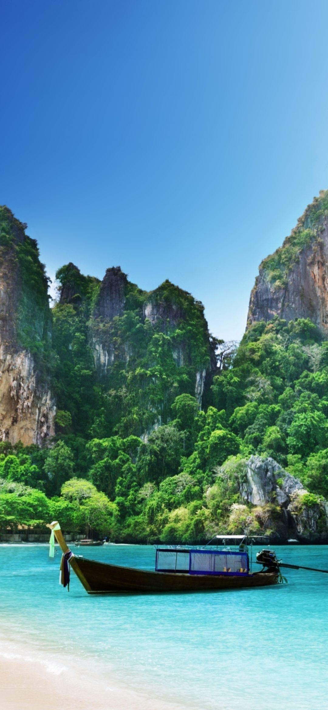 1080x2340 Phone wallpaper: Beach, Railay Beach, Photography, Boat, Nature, Island, Thailand 1321054