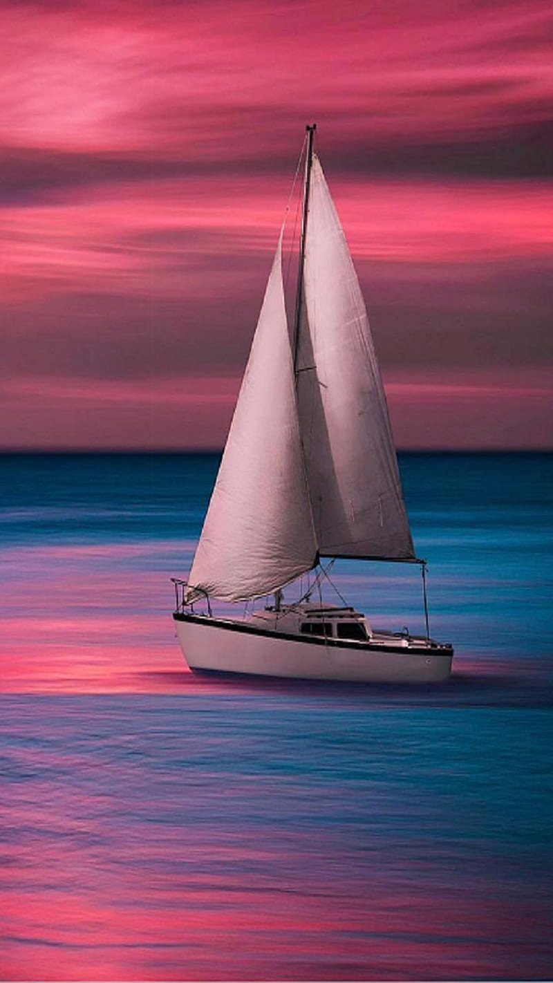 800x1422 Sailboat, sea, sunset, HD phone wallpaper