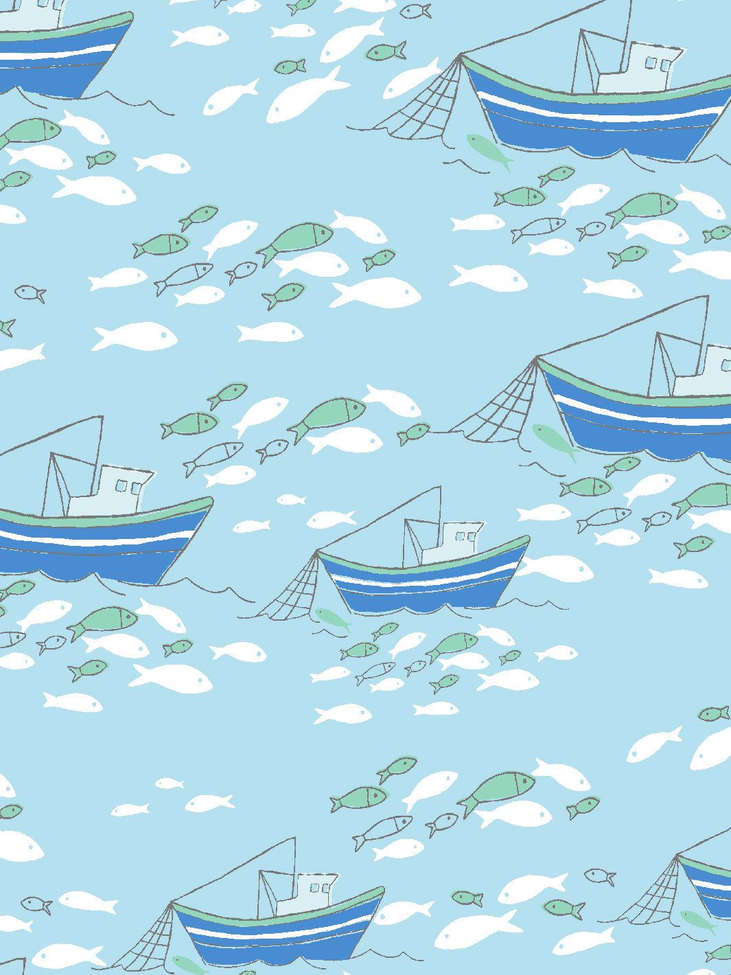 1065x1420 'Fishing Boats' Wallpaper