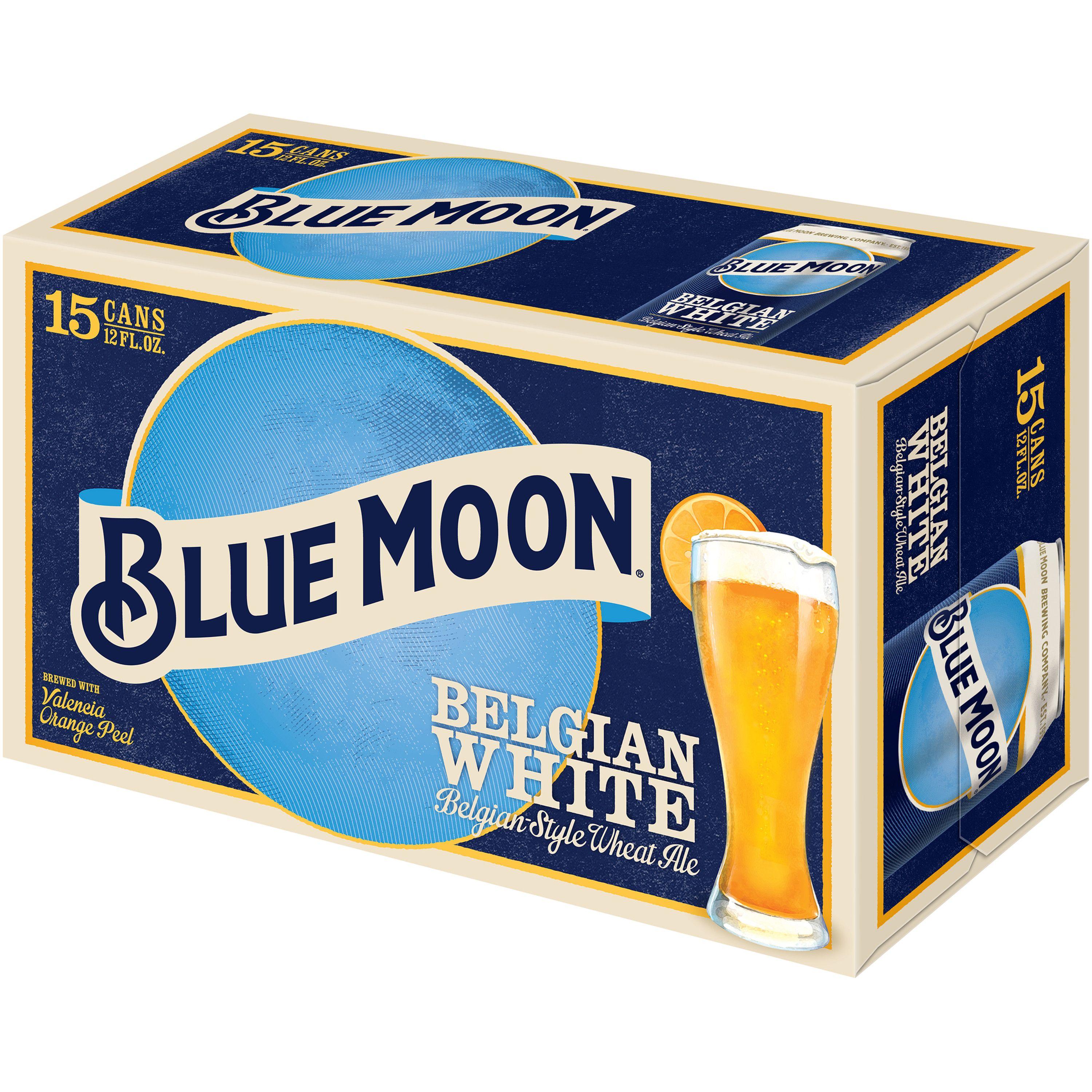 3000x3000 Blue Moon Belgian White Wheat Craft Beer, 15 Pack, 12 fl oz