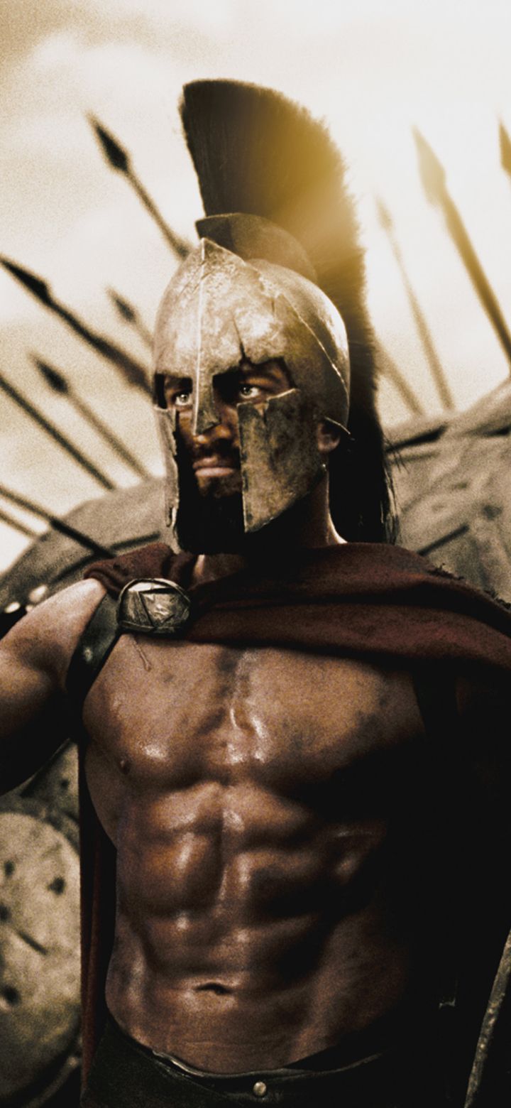 720x1560 Phone wallpaper: King Leonidas, 300 (Movie), Spartan, Movie, Gerard Butler, Helmet, Warrior 1401143