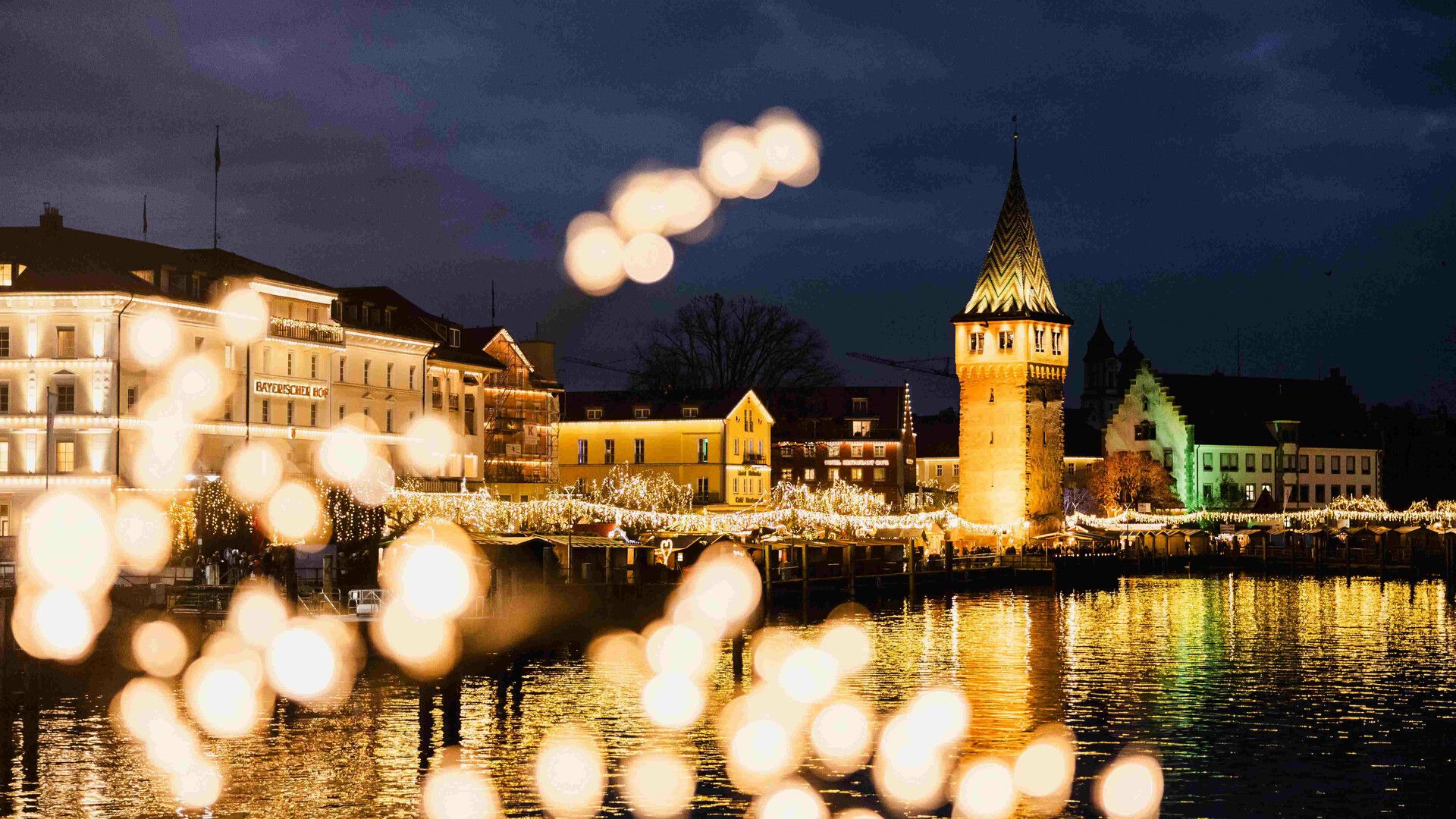 1920x1080 Lindau Harbor Christmas. Lake Constance Tourism