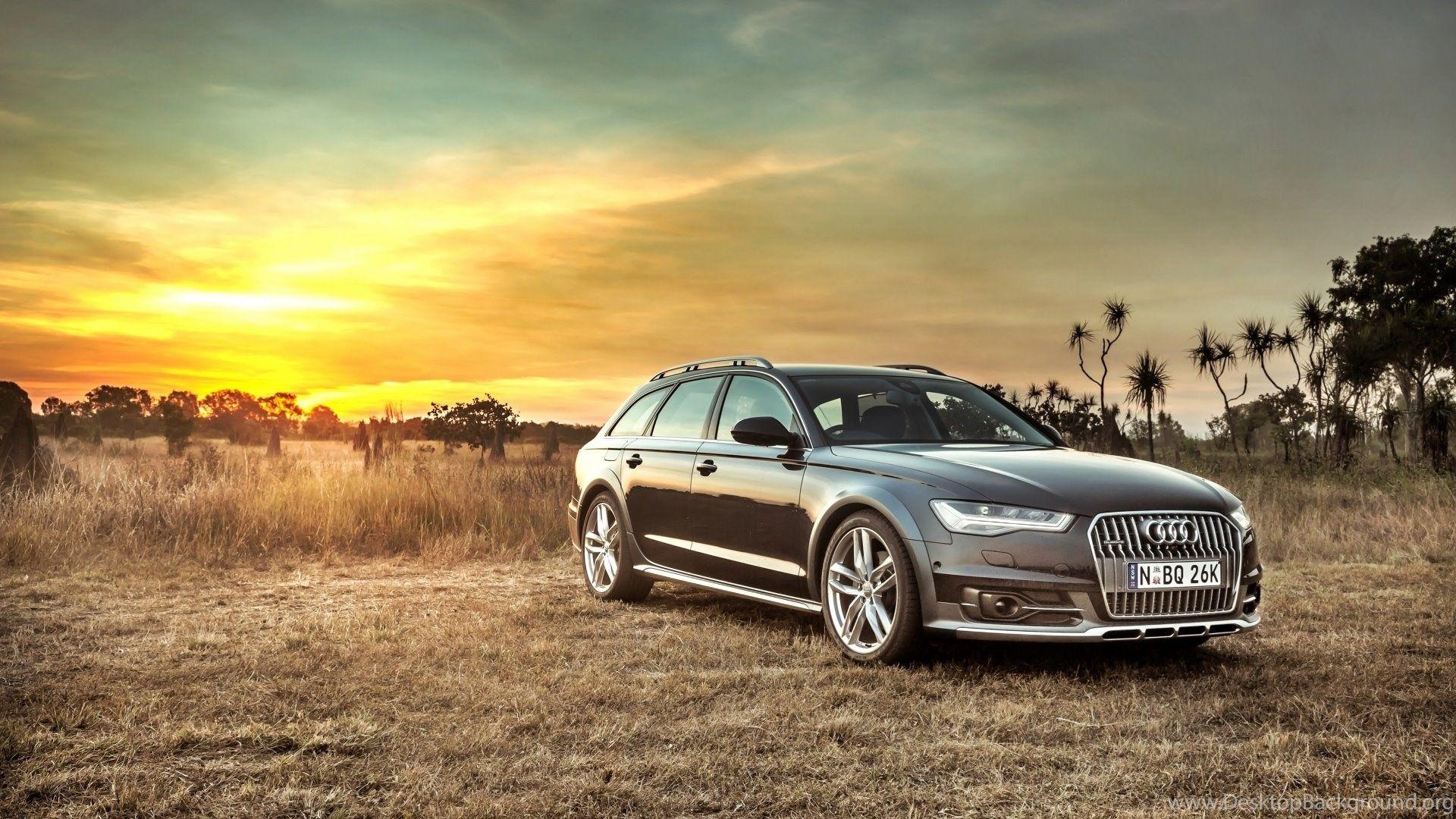 1920x1080 HD Background Audi A6 Allroad Side View Sunset HDR Car Wallpaper. Desktop Background