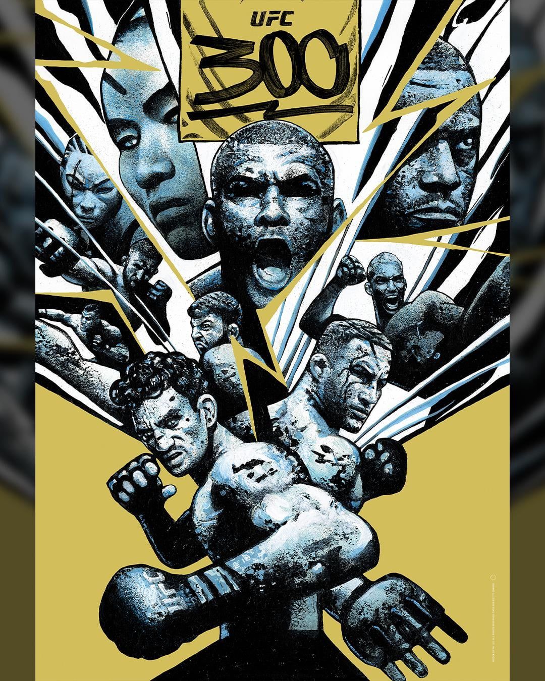1080x1350 UFC 300 Artist Series Poster