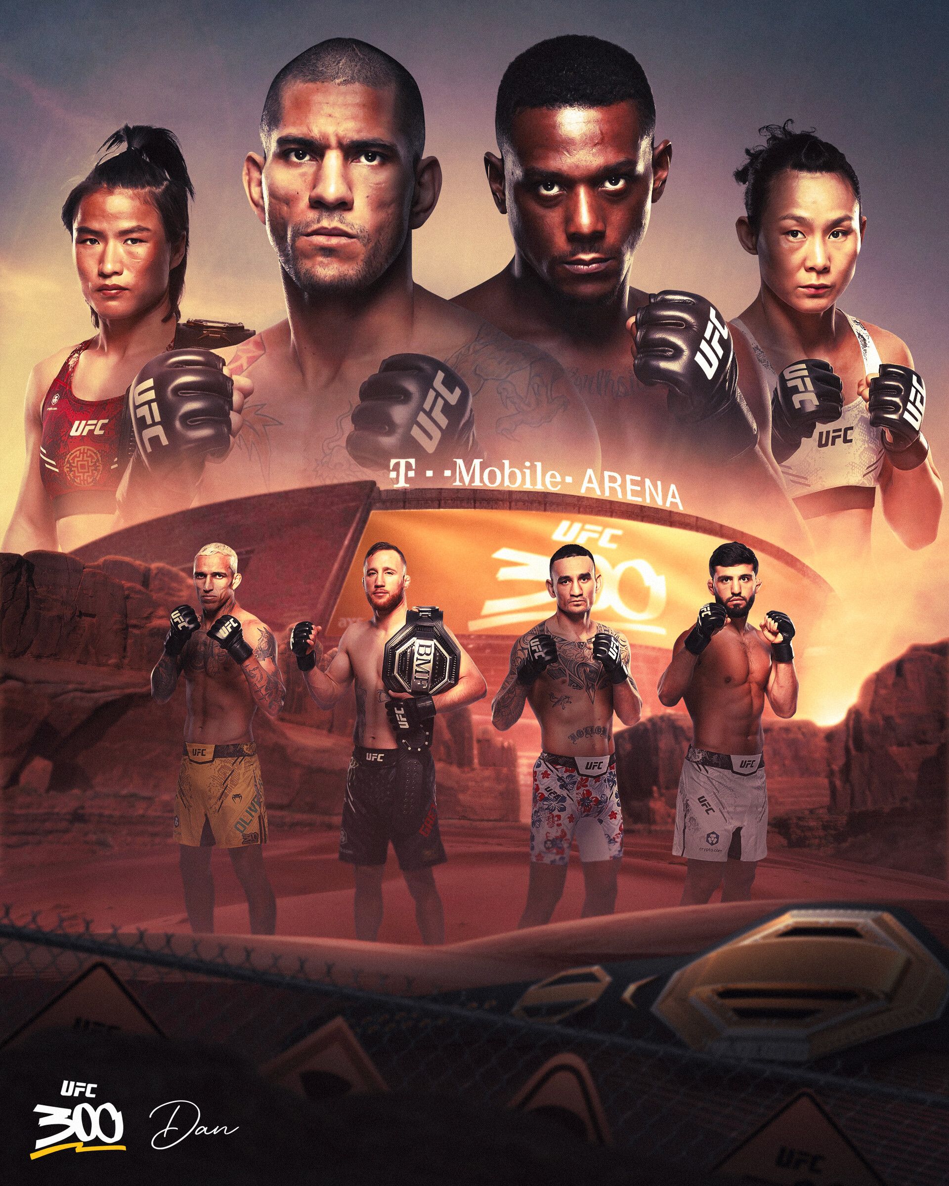 1920x2400 UFC 300 Poster