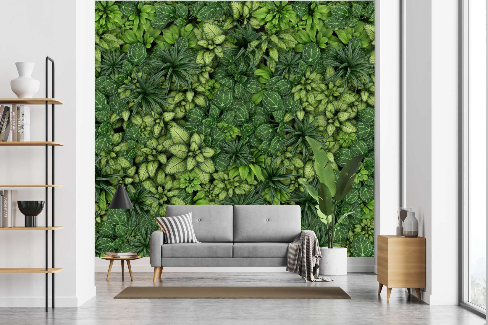 1650x1100 Verde Oasis Plant Wallpaper Mural