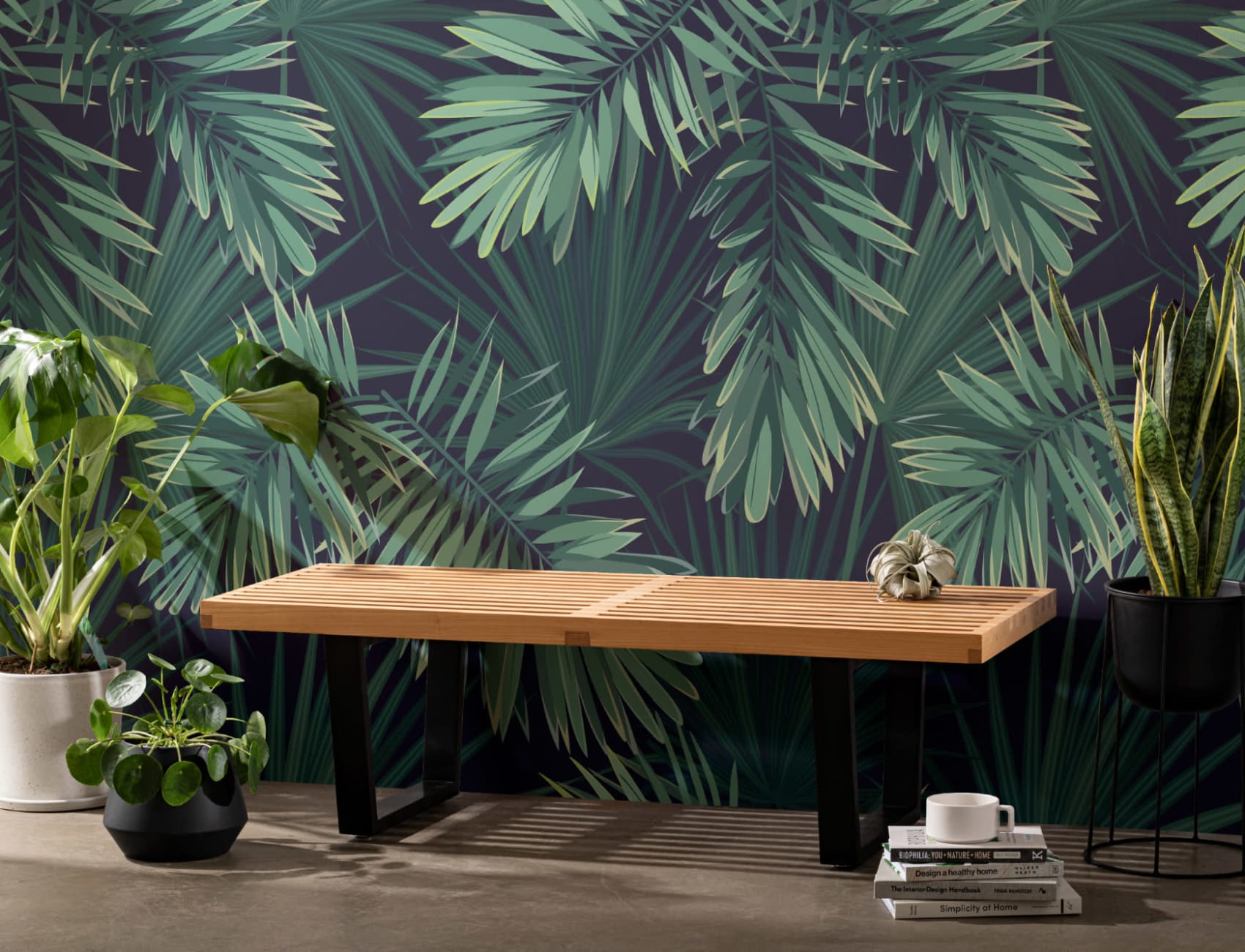 1700x1300 Green Tropical Plant Wallpaper Mural