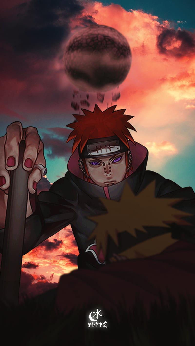 800x1422 Pain And Naruto, nagato, yo, shinra tensei, galaxy, anime, naruto shippuden, HD phone wallpaper