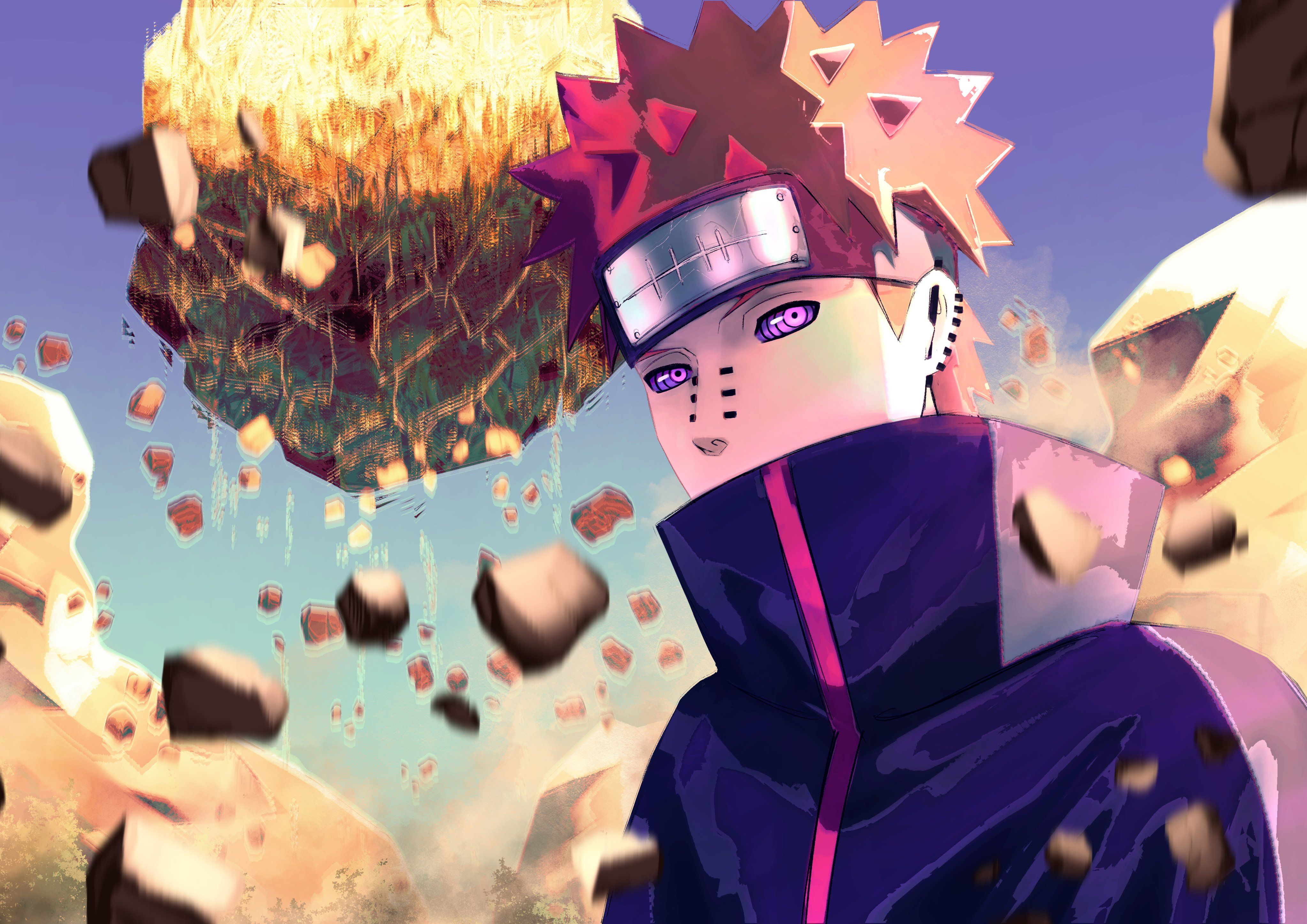 4092x2893 Pain Naruto Shinra Tensei 4K Wallpaperx2893