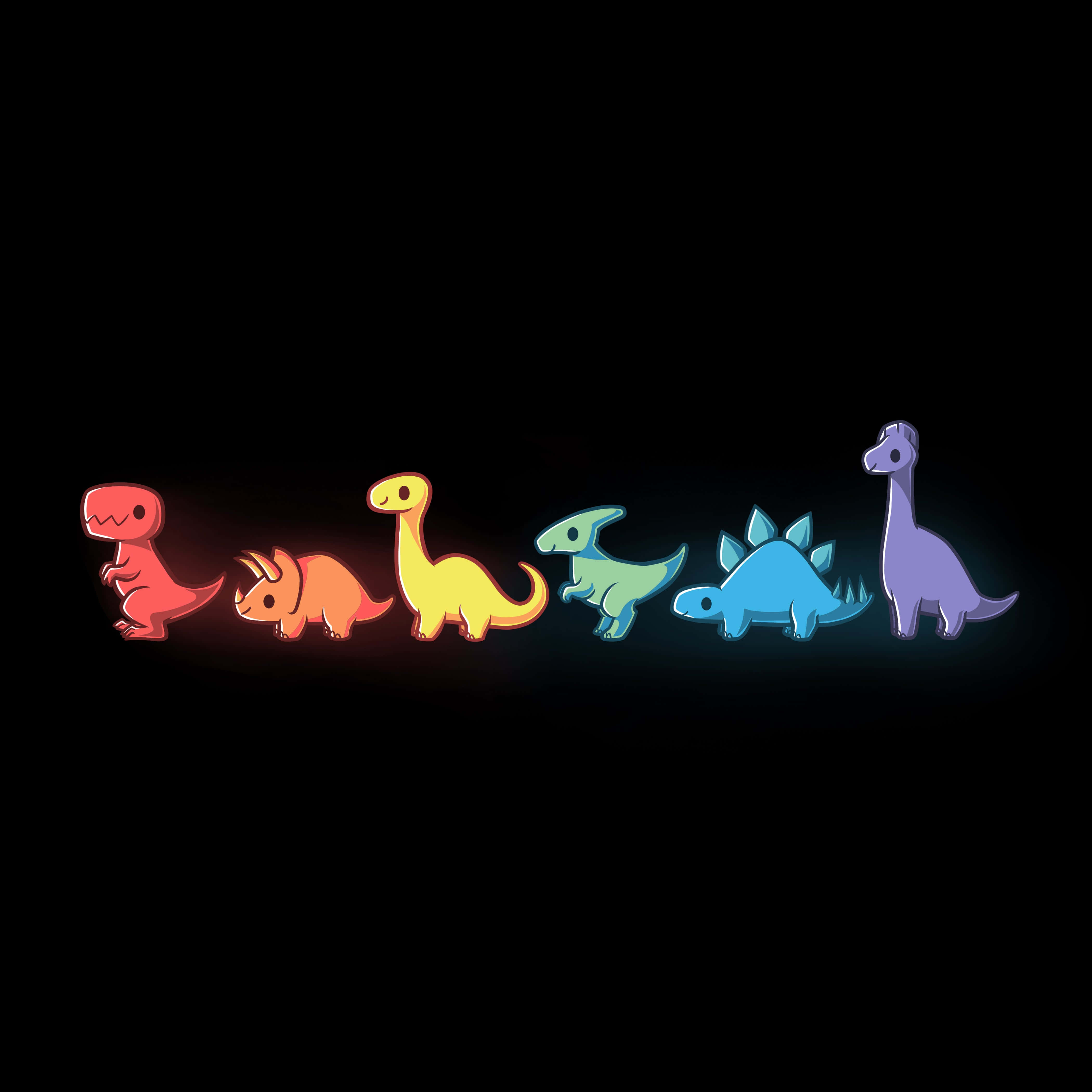 4200x4200 Download Neon Dinosaur Illustration Wallpaper