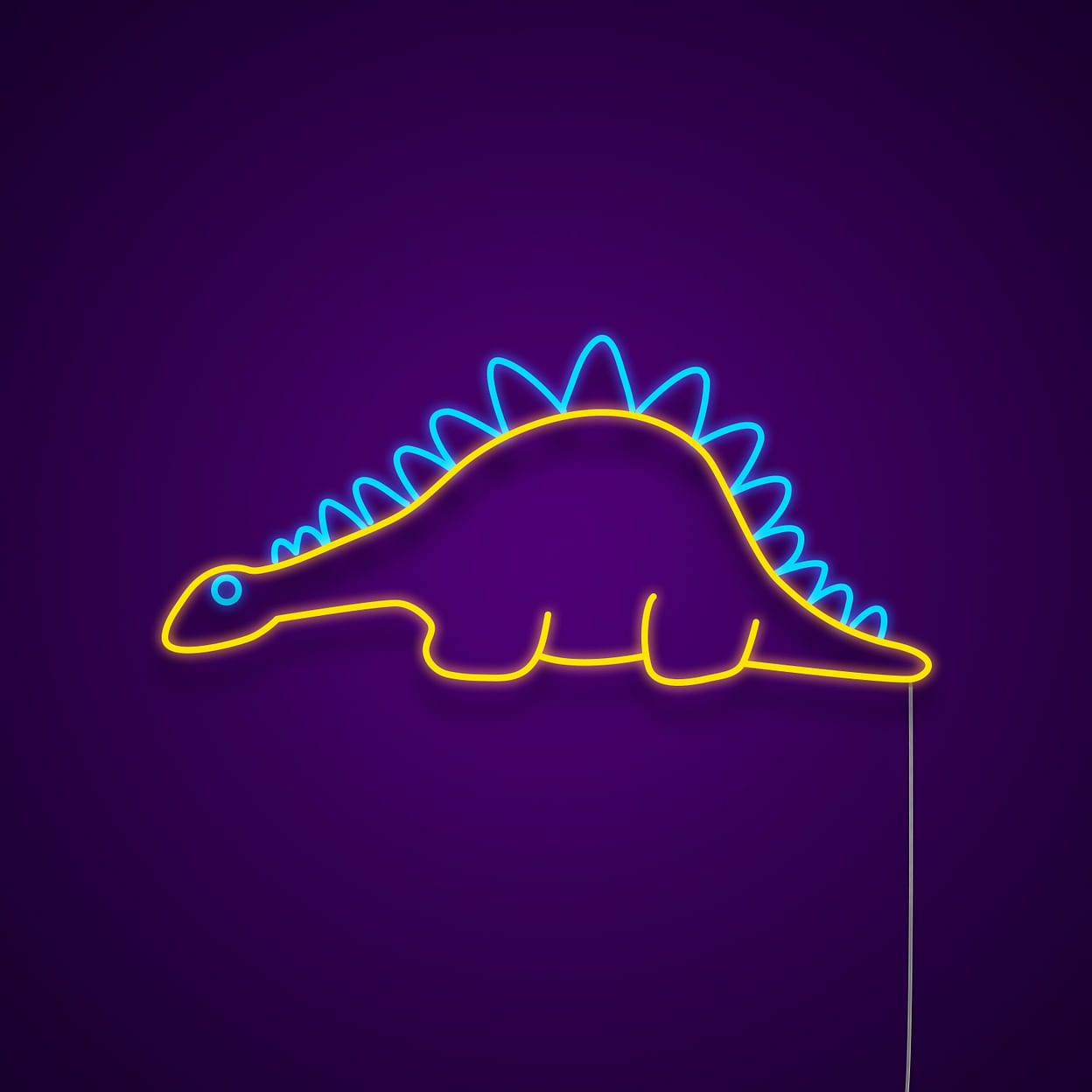 1248x1248 Neon Dinosaur Wallpaper