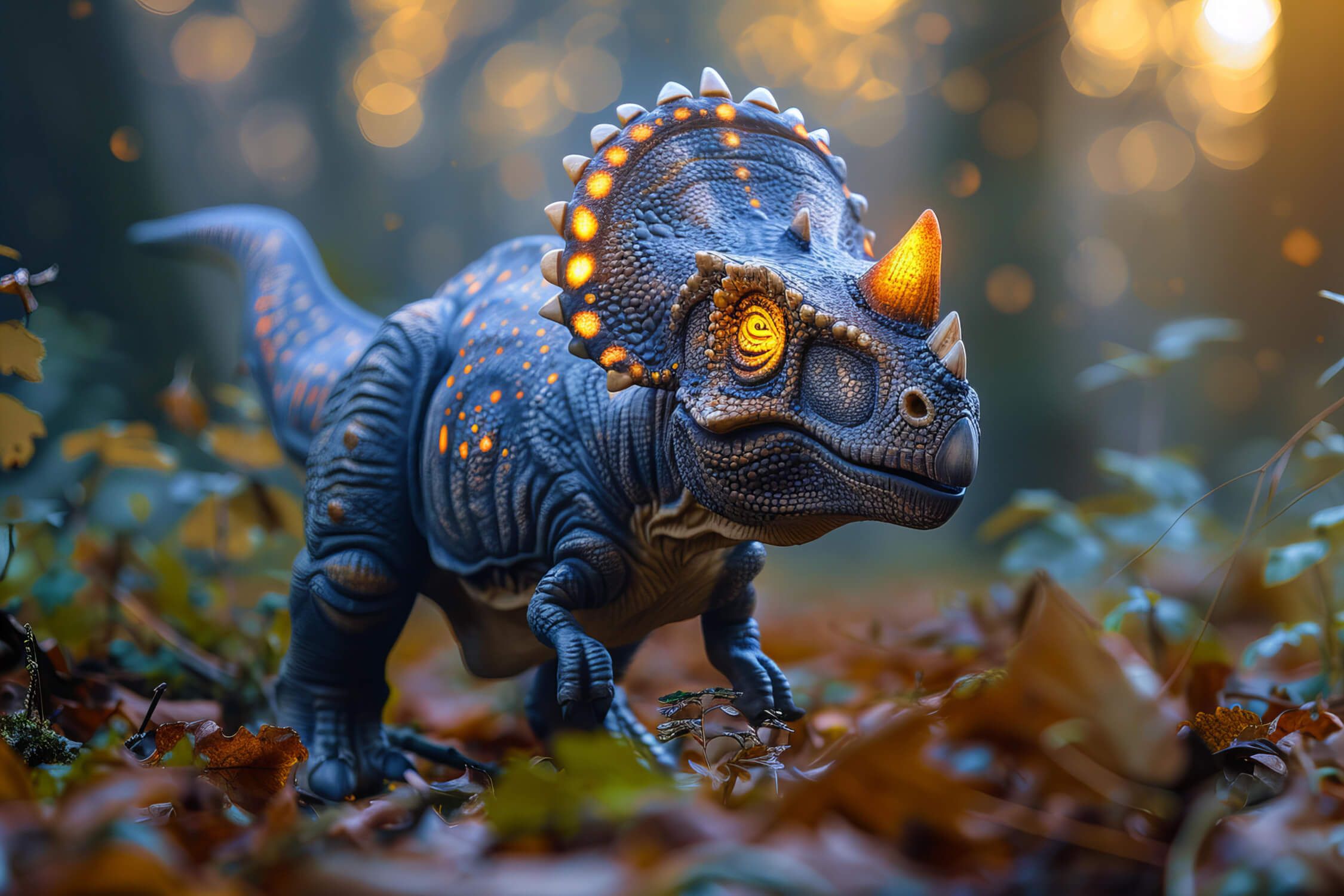 2250x1500 Dinosaur Mural Wallpaper. Blue Neon T Rex Design