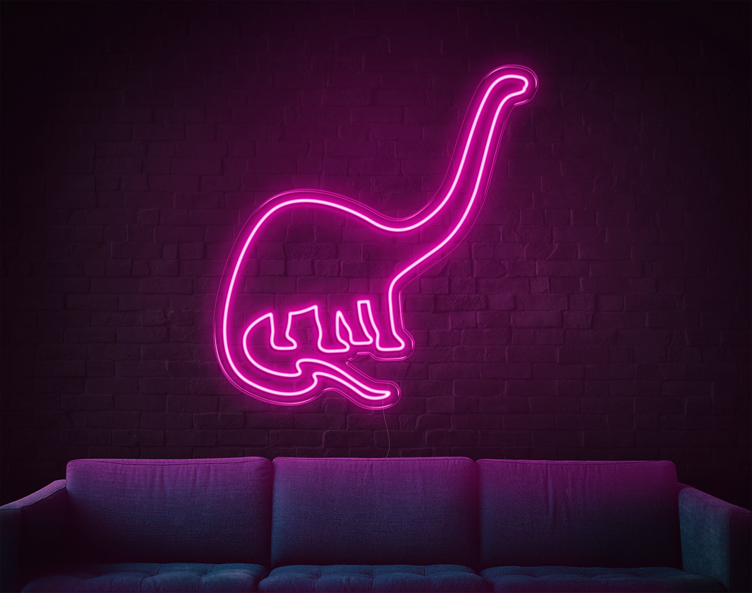 2537x2000 Dinosaur LED Neon Sign x 27cm / Yellow