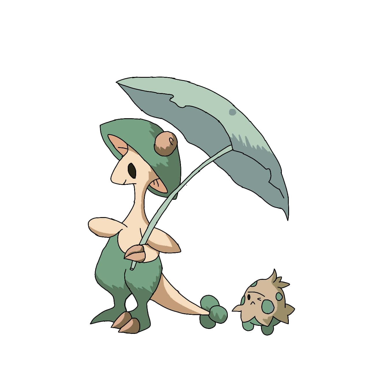 1280x1280 Download Shroomish Following Breloom Wallpaper