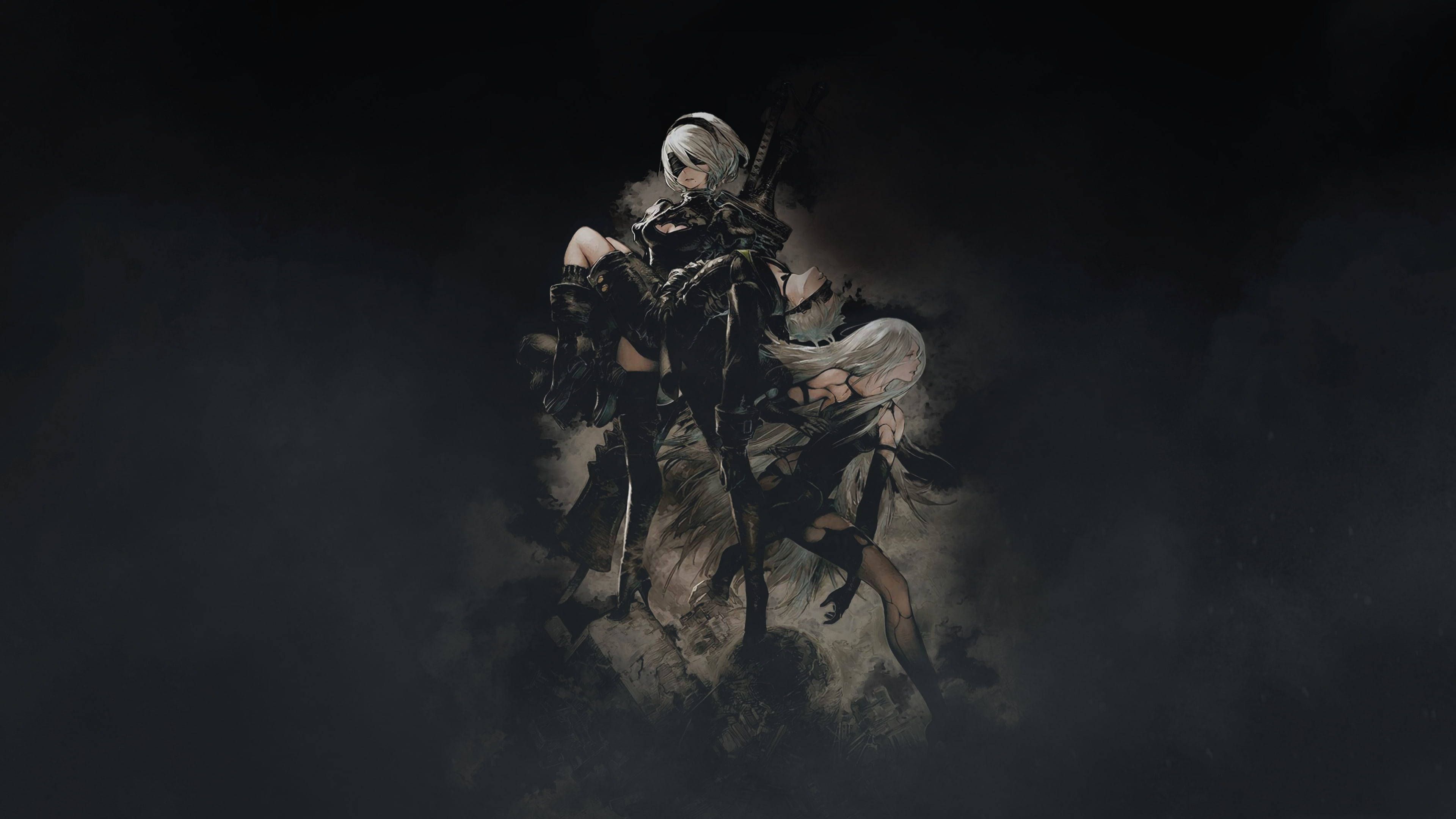 3840x2160 Download Nier Automata 4K 9S, 2B, And, A2 Wallpaper
