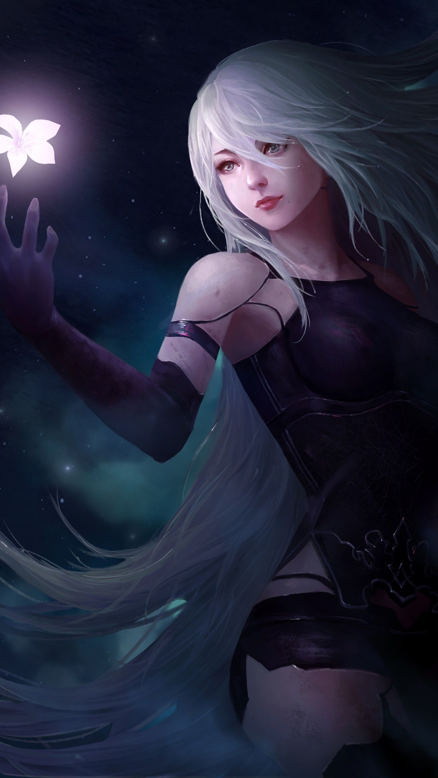 1440x2560 NieR Automata A2 Lunar Tear 4K Wallpaper