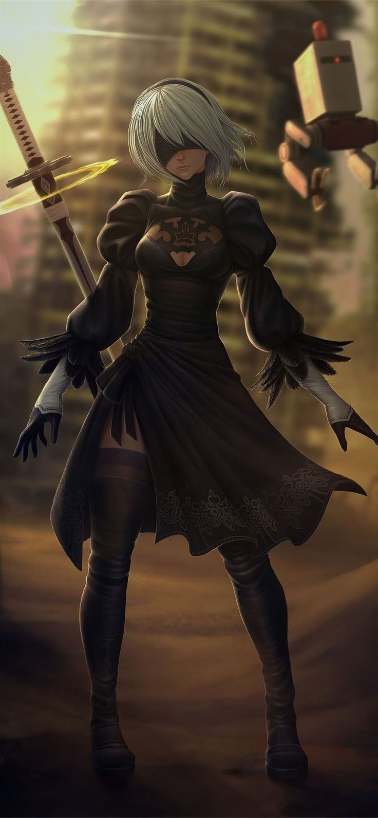 736x1592 Nier automata a2 wallpaper. Nier automata 9s wallpaper, Nier automata iphone wallpaper, Fantasy art
