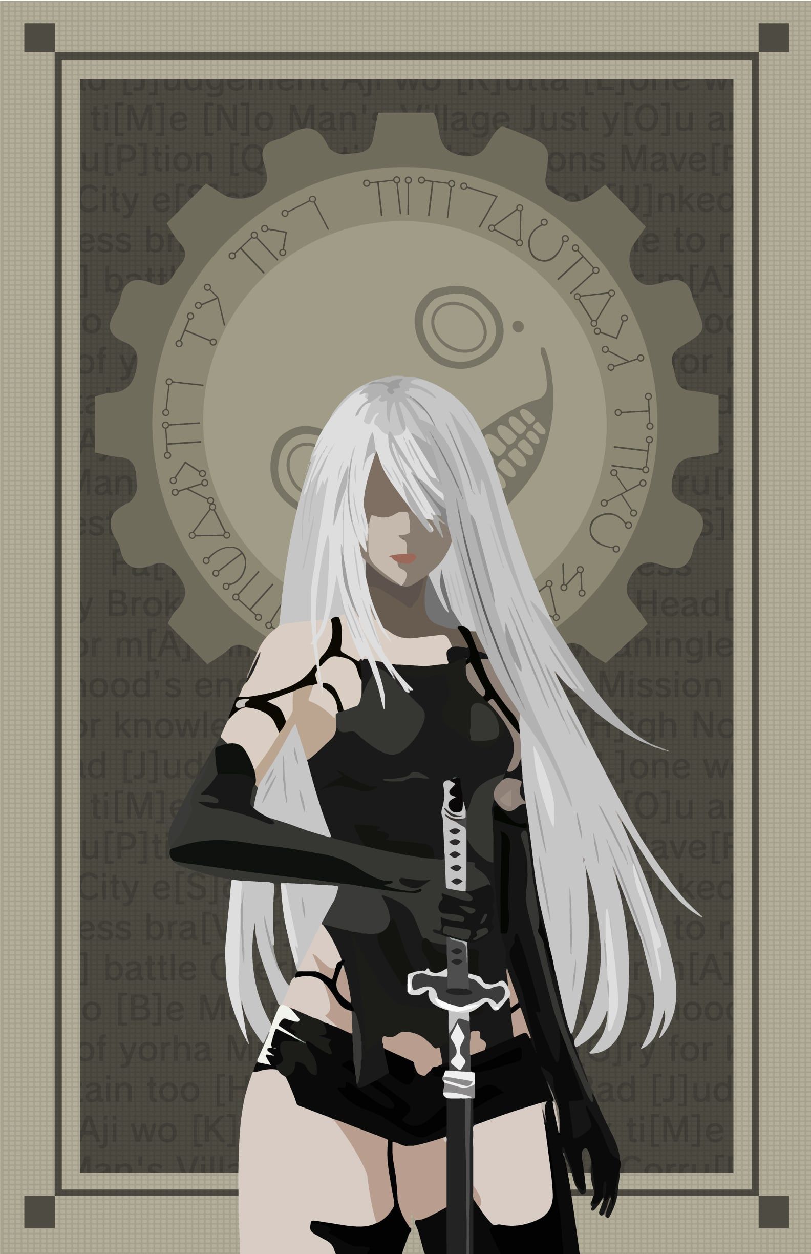 1584x2448 A2 Art Nouveau (kinda) Portrait Wallpaper