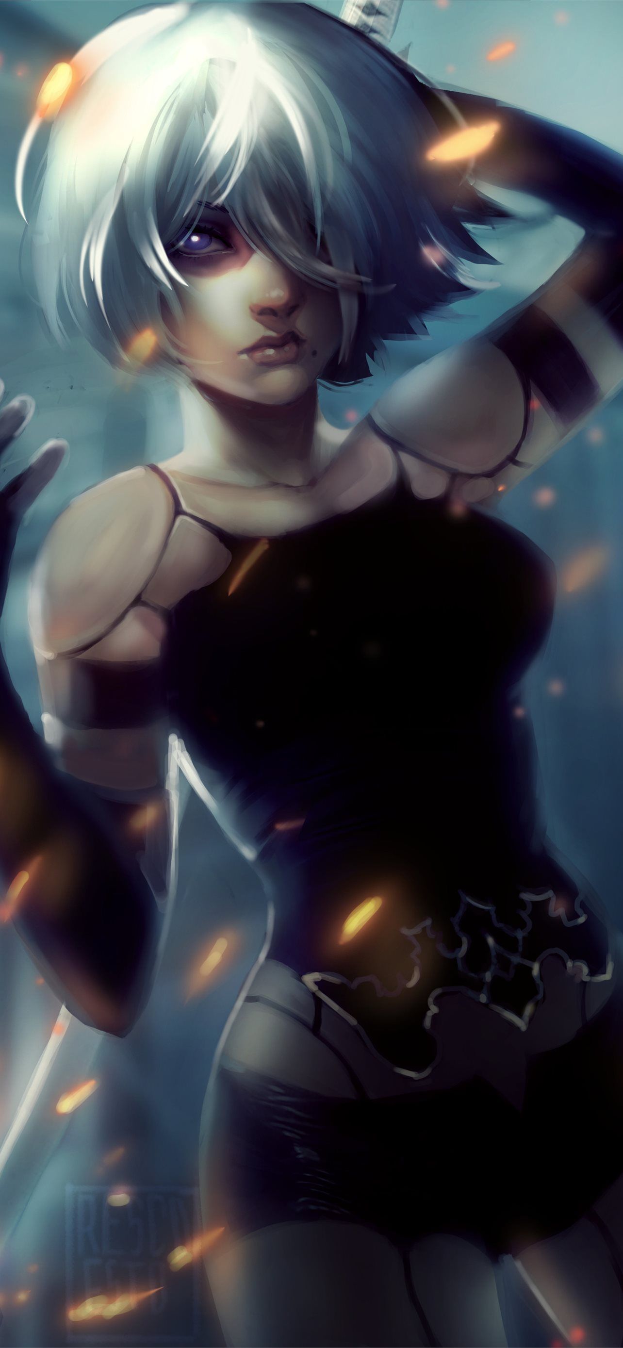 1284x2778 Free Nier Automata A2 Epic Art by Caitlyn Meek 434. iPhone Wallpaper Free Download