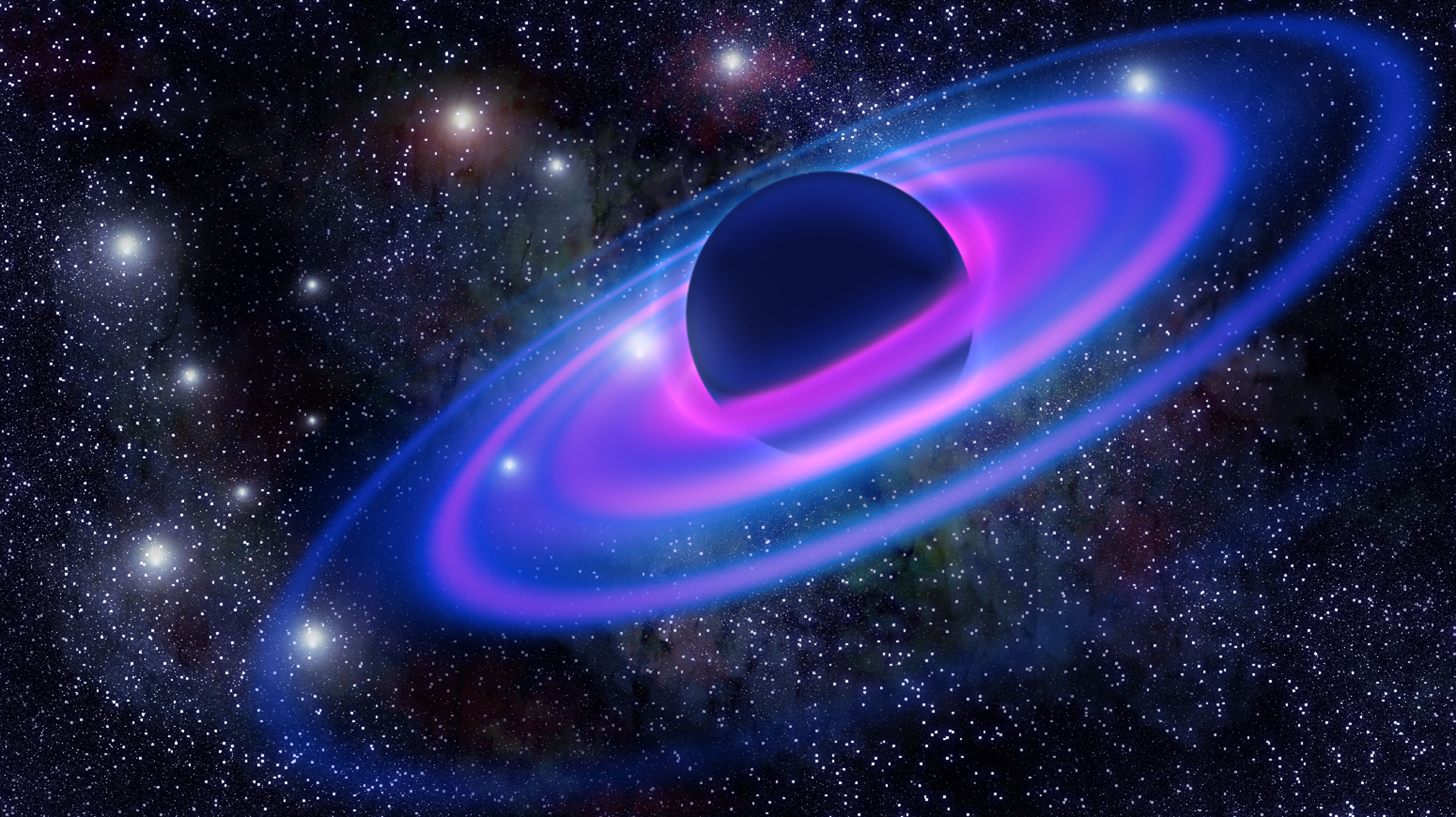 6458x3625 Wallpaper Purple and Blue Galaxy Illustration, Background Free Image