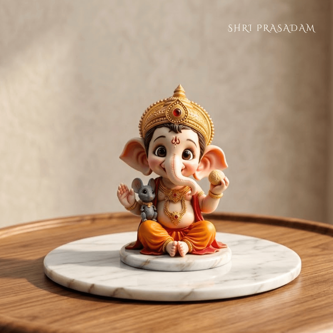 1080x1080 Little Ganesh with Mooshak Idol