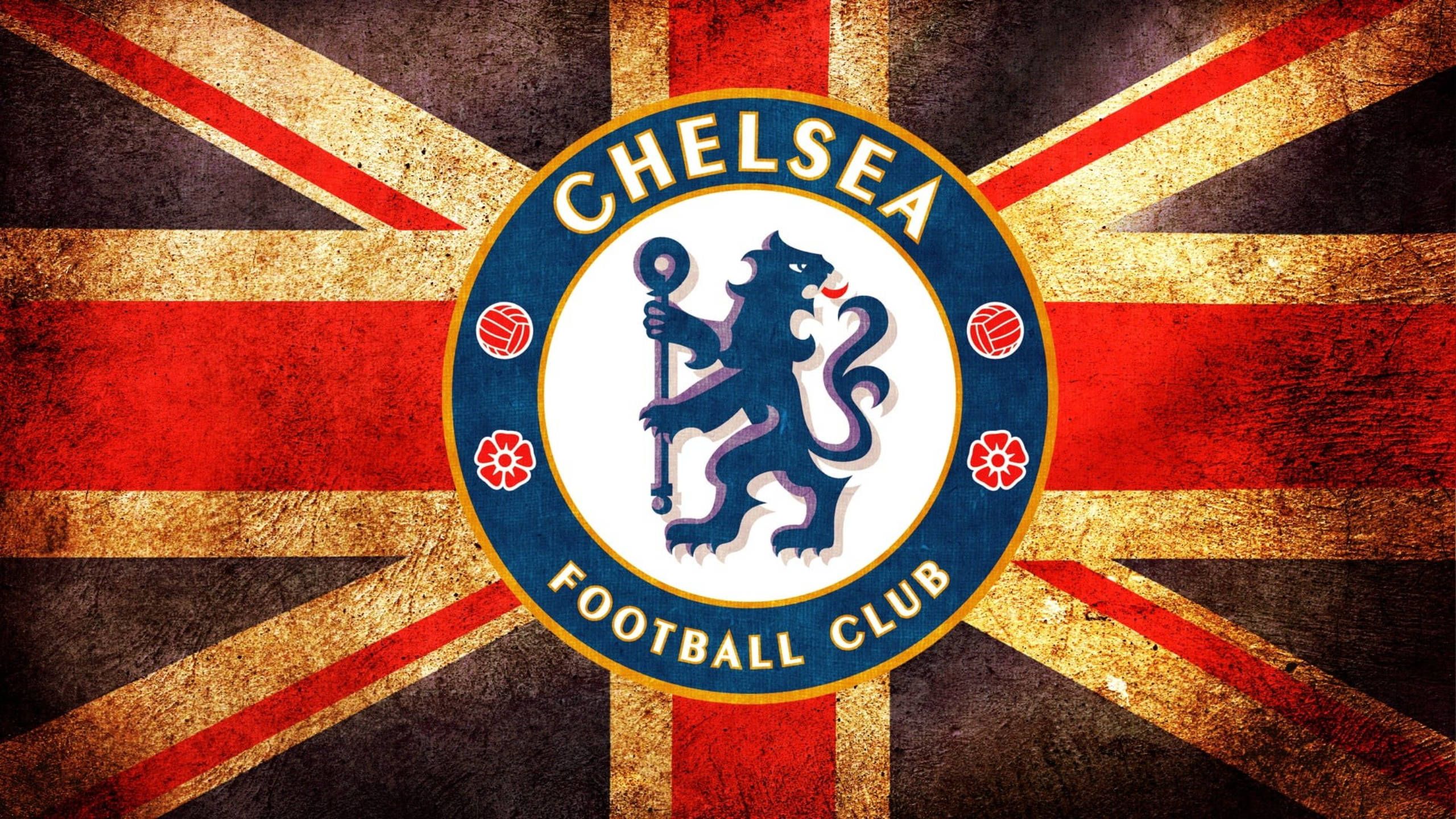 2560x1440 Download Chelsea Logo England Flag Wallpaper
