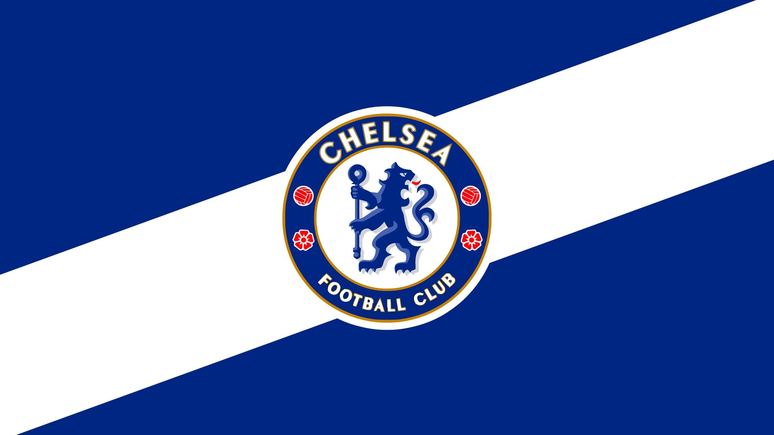 2560x1440 Chelsea F.C. Emblem Logo Soccer Blue White Background 4K HD Chelsea F.C Wallpaper