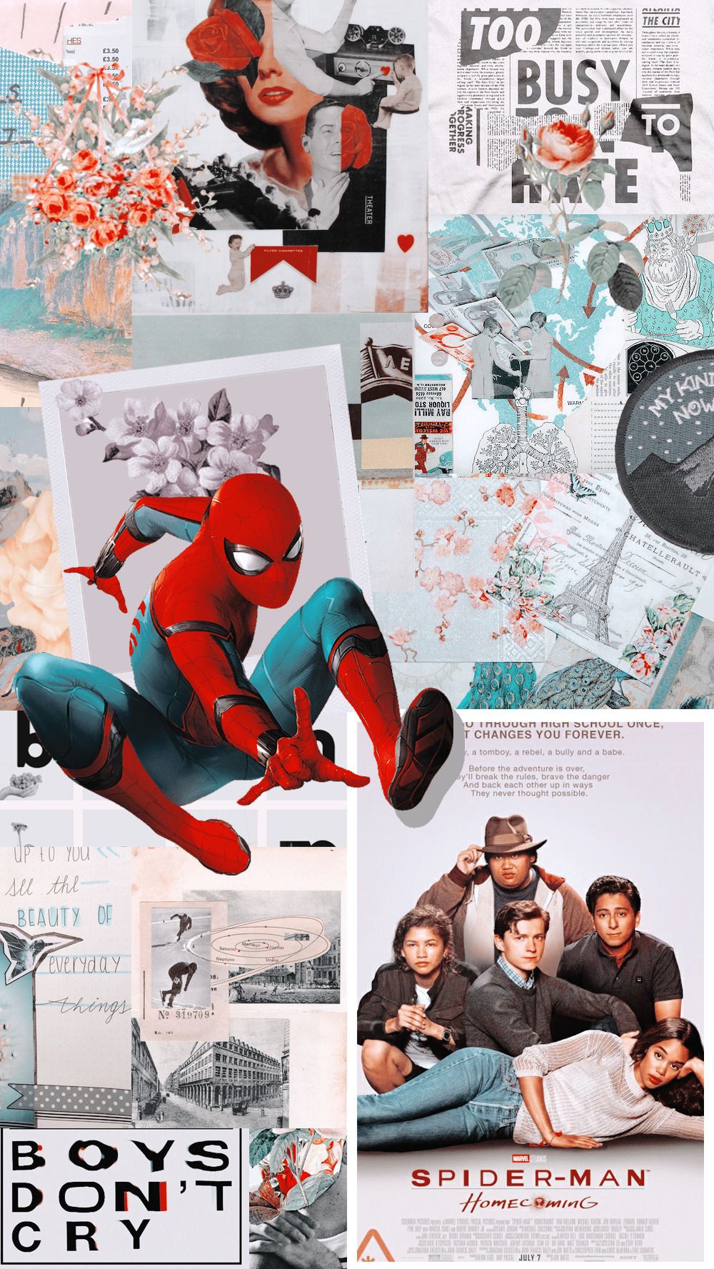 1000x1777 Spider Man Collage Wallpaper