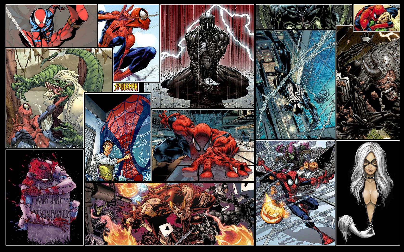 1680x1050 Dynamic Spider Man HD Wallpaper Collage By GT Orphanx1050