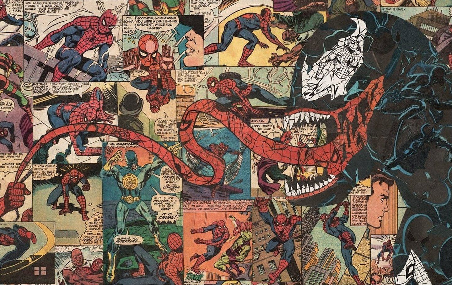 1440x909 Spider Man Comic Collage