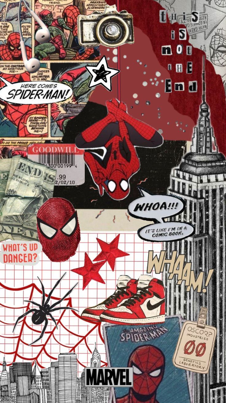 736x1308 The Amazing Spider Man Collage. The Amazing Spider Man Wallpaper, Retro Spiderman Wallpaper, Spider Man