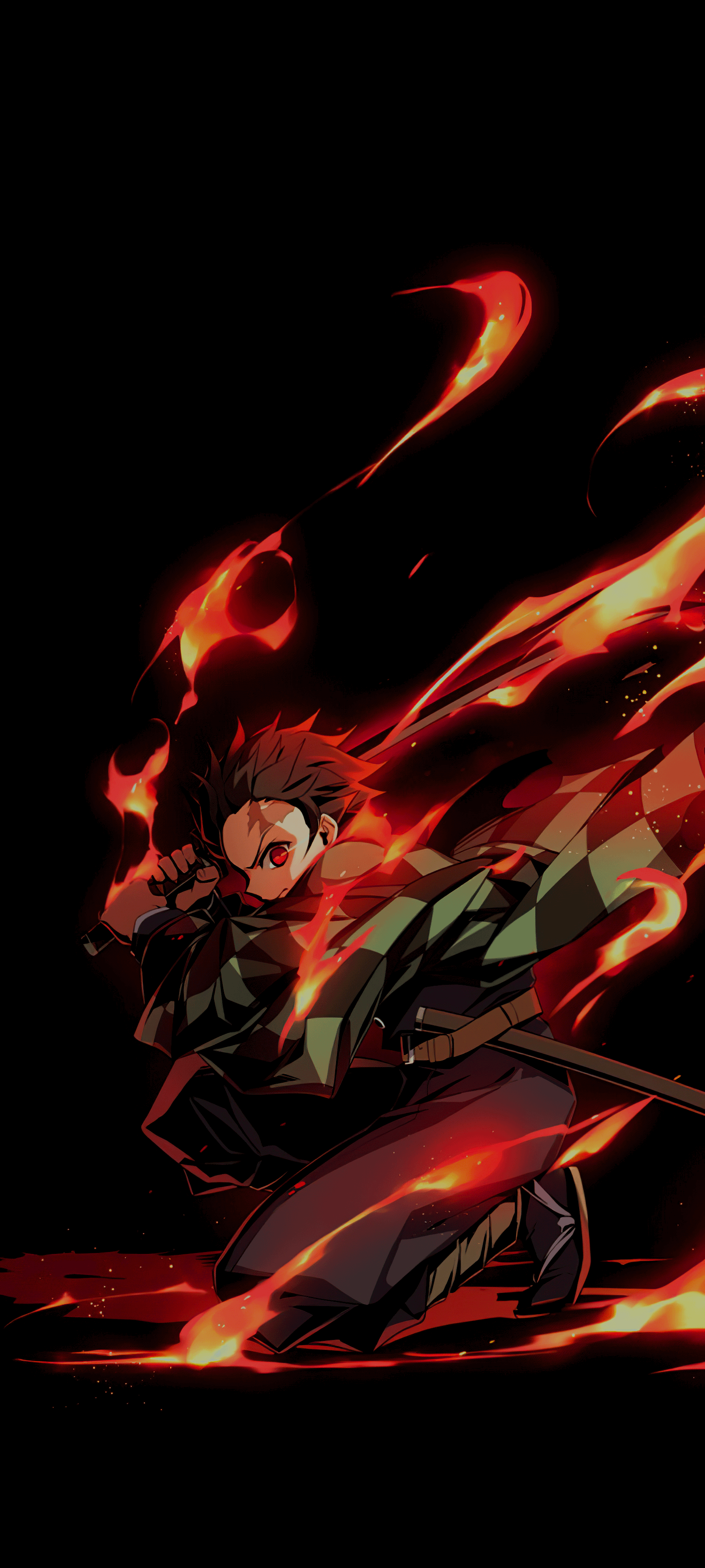1500x3334 Demon Slayer Oled Wallpaper