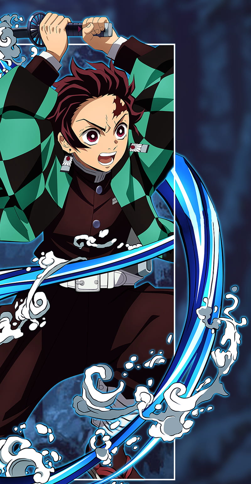 800x1539 Black Demon Slayer, anime, demon slayer, iphone, samsung, HD phone wallpaper