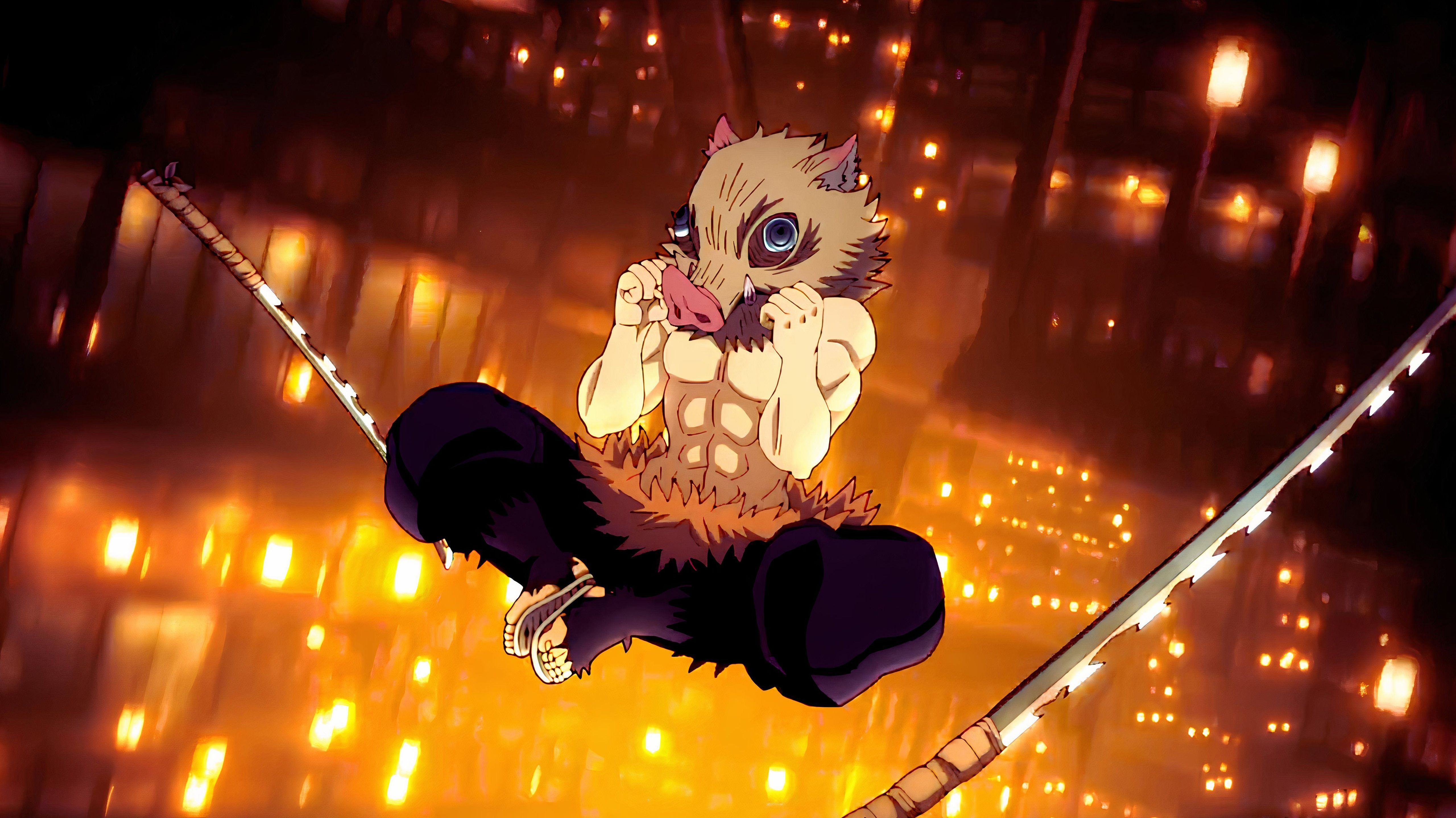 5120x2880 Inosuke Hashibira Wallpaper and Background