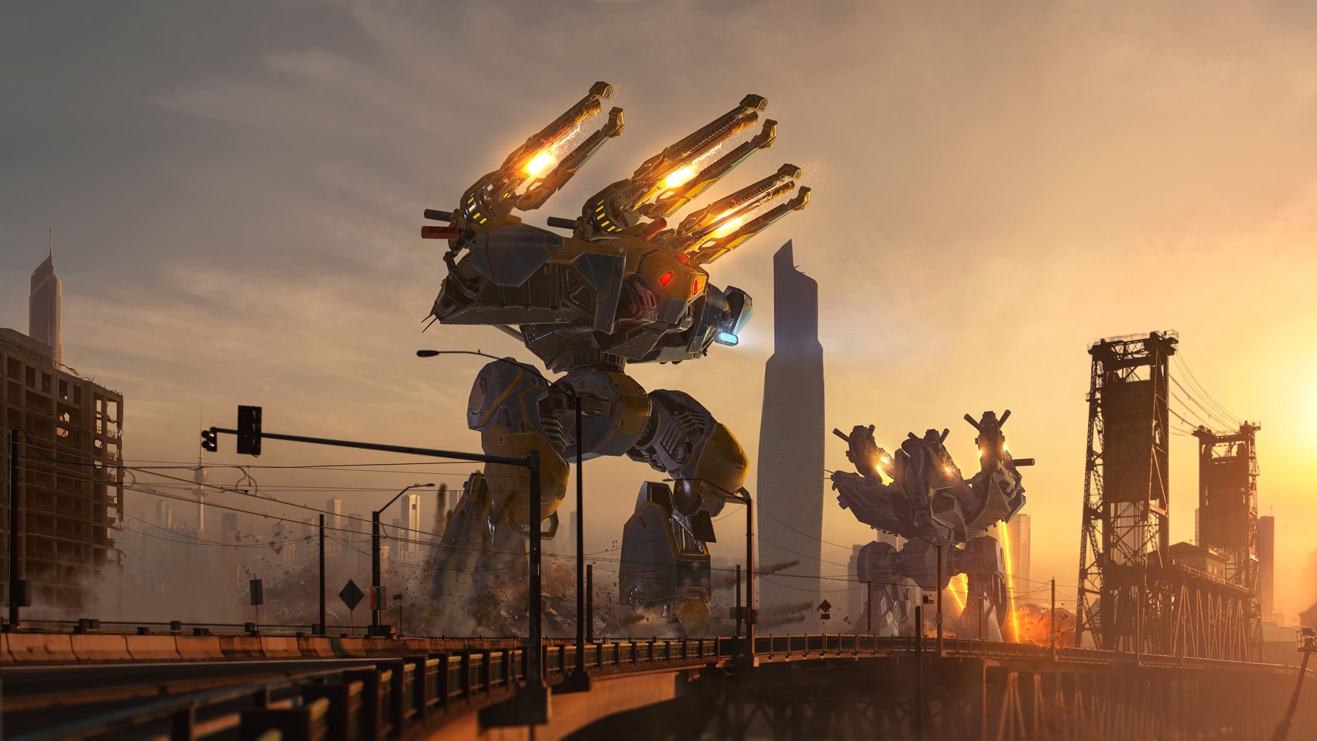 2560x1440 Download Robot Mecha Sci Fi Mech HD Wallpaperx1440