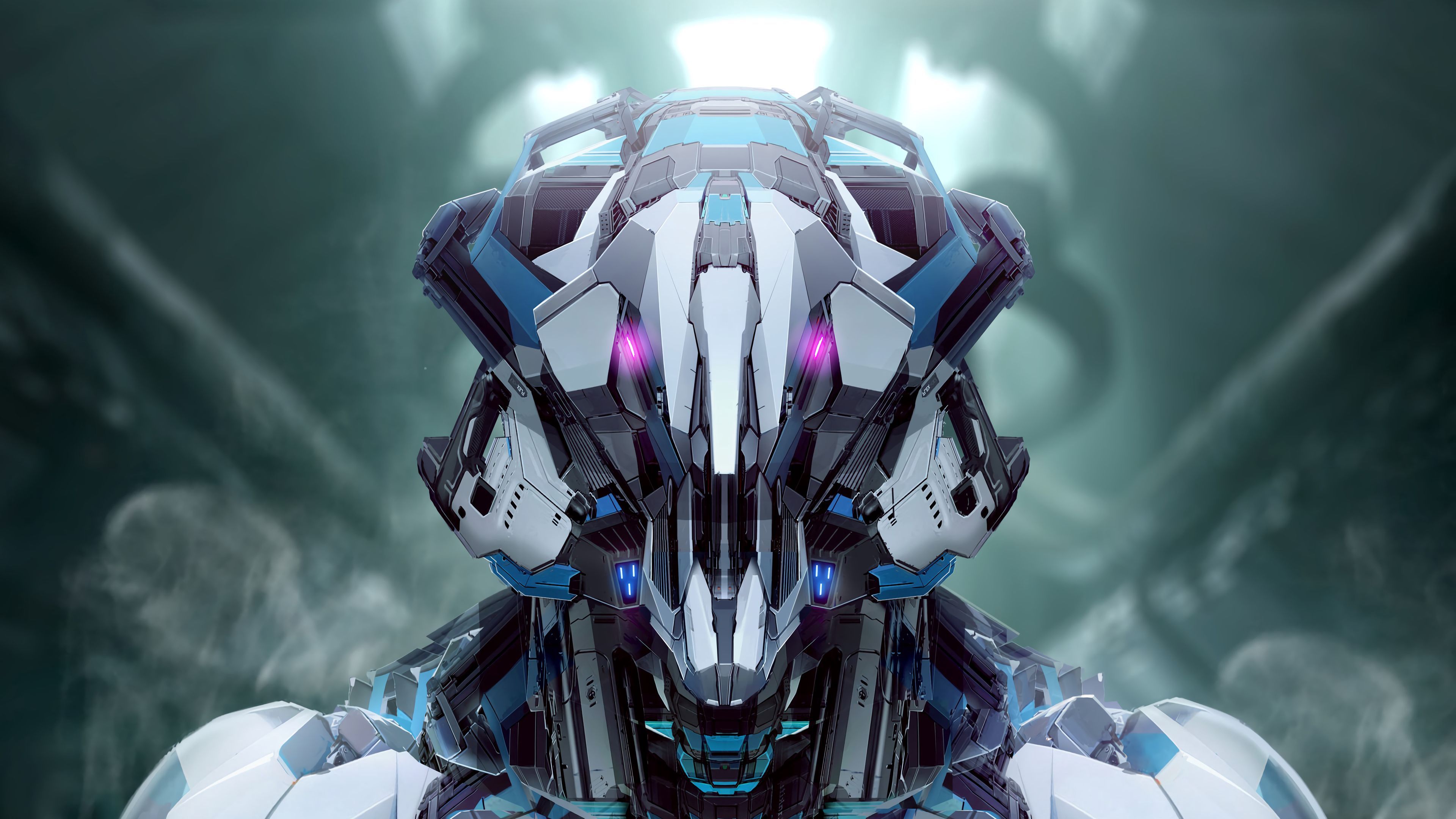 3840x2160 Download wallpaper 3840x2160 robot, art, iron, mechanical, smoke 4k uhd 16:9 HD background