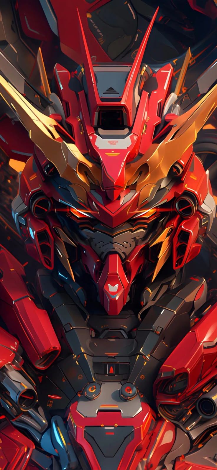736x1594 Mecha mobile phone wallpaper