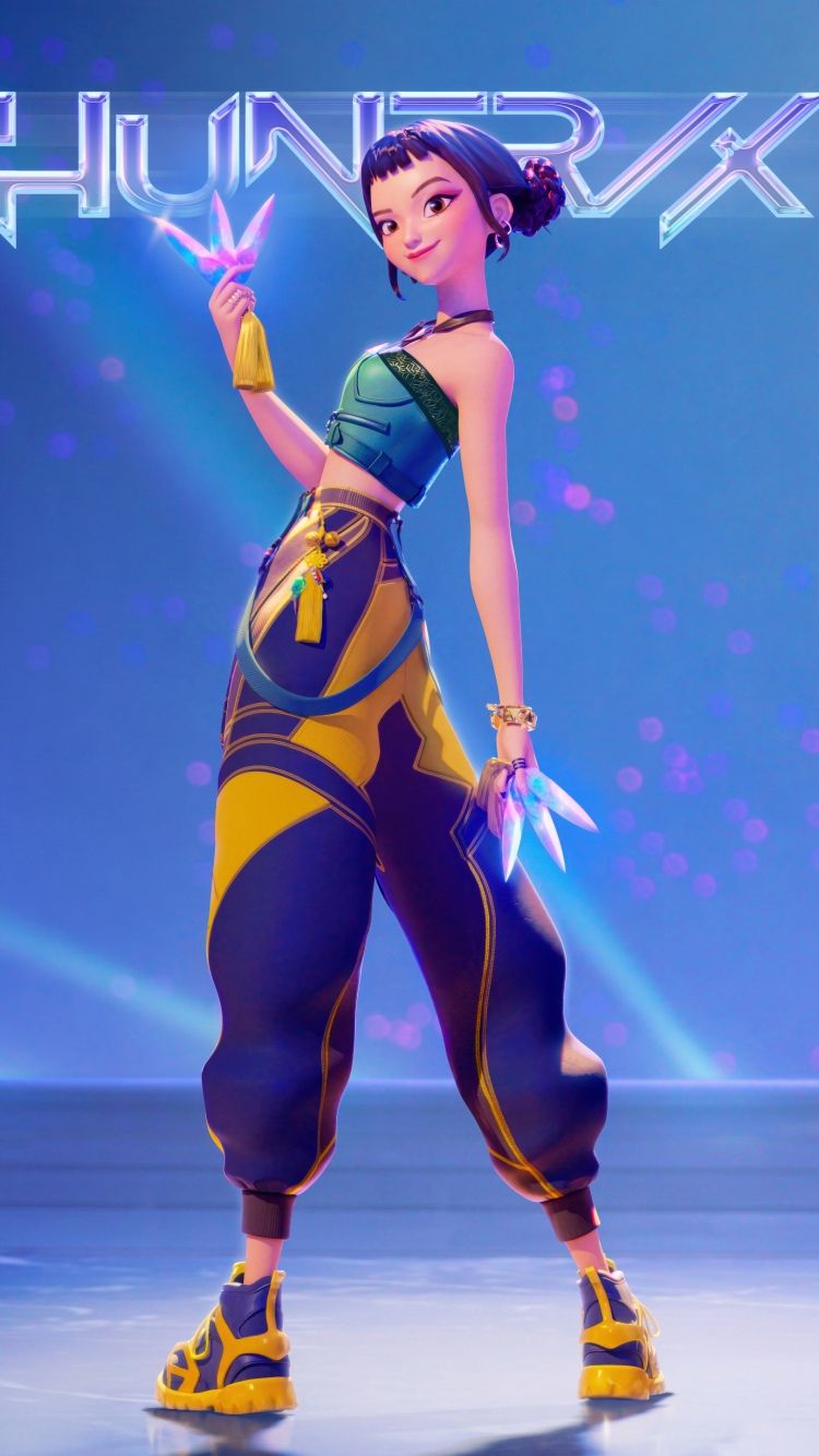 750x1334 Zoey (Huntrix) Wallpaper 4K, 5K, KPop Demon Hunters