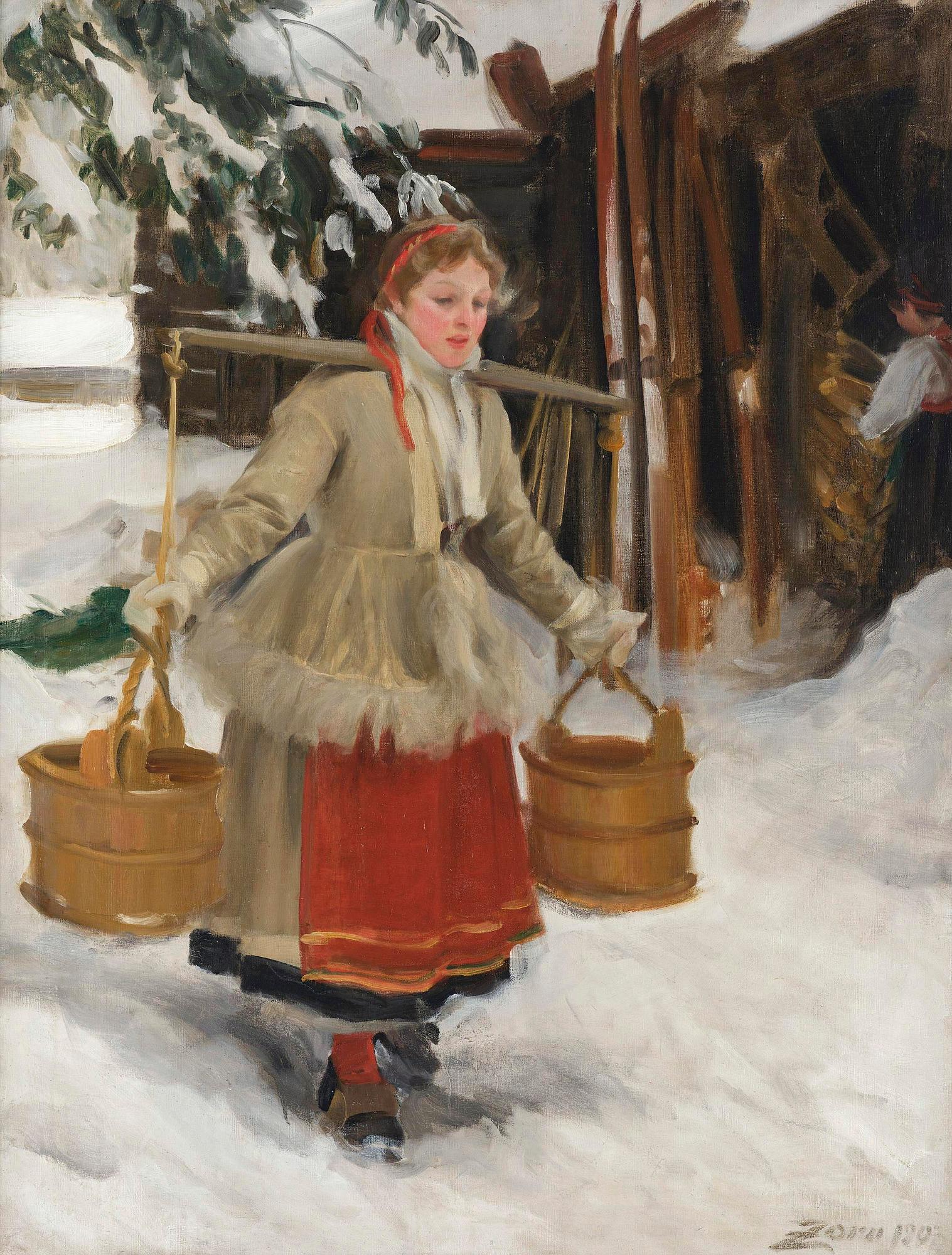 1517x2000 Anders Zorn, Hämta vatten (The Water Pails)